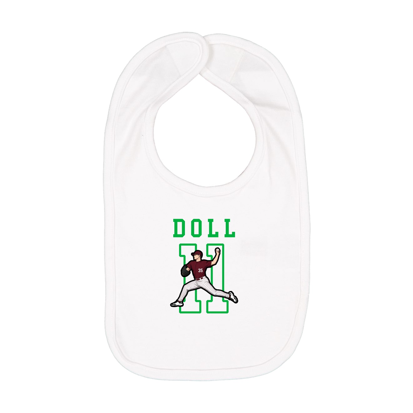 Infant Bib — Shirsey in White