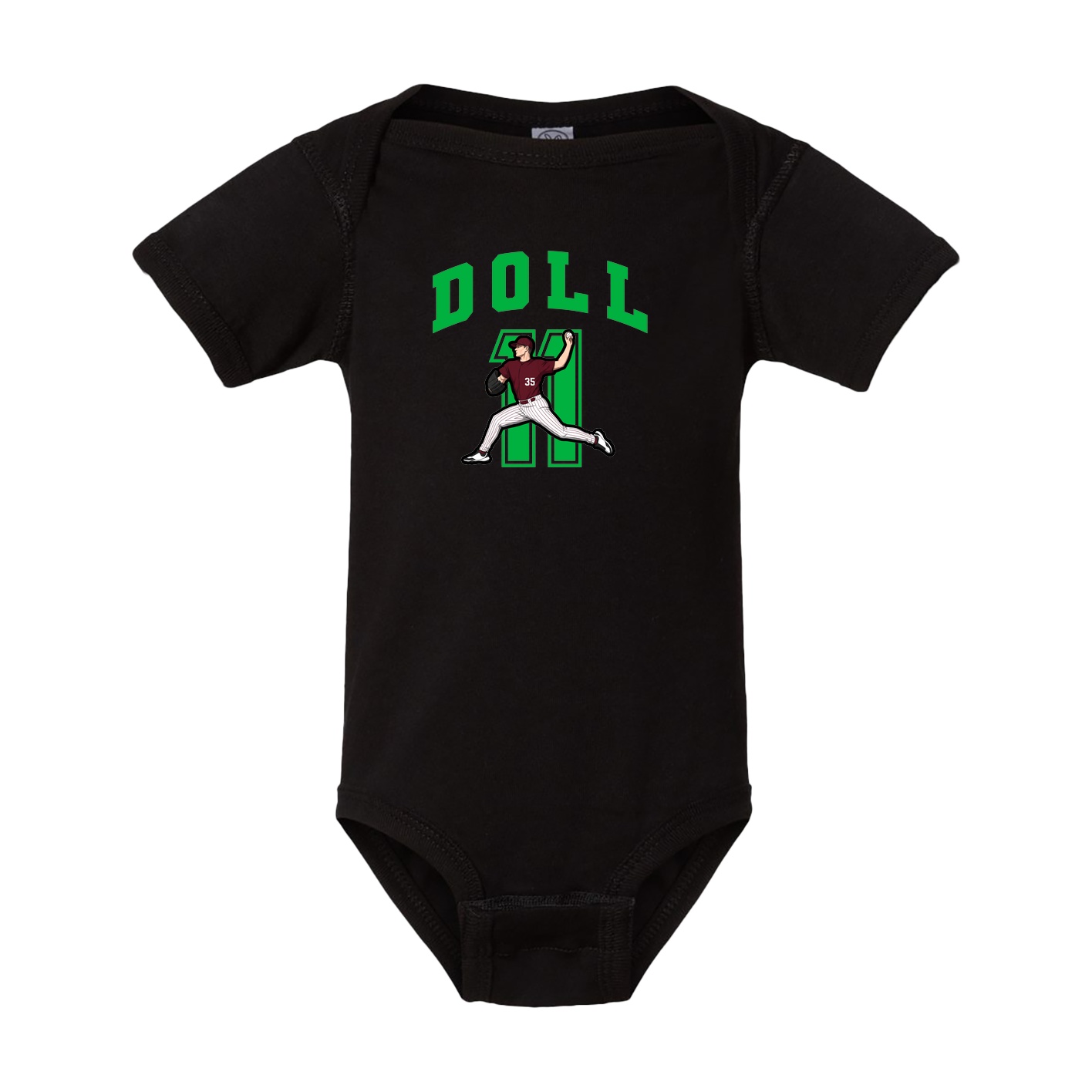 Baby Onesie — Number in Black