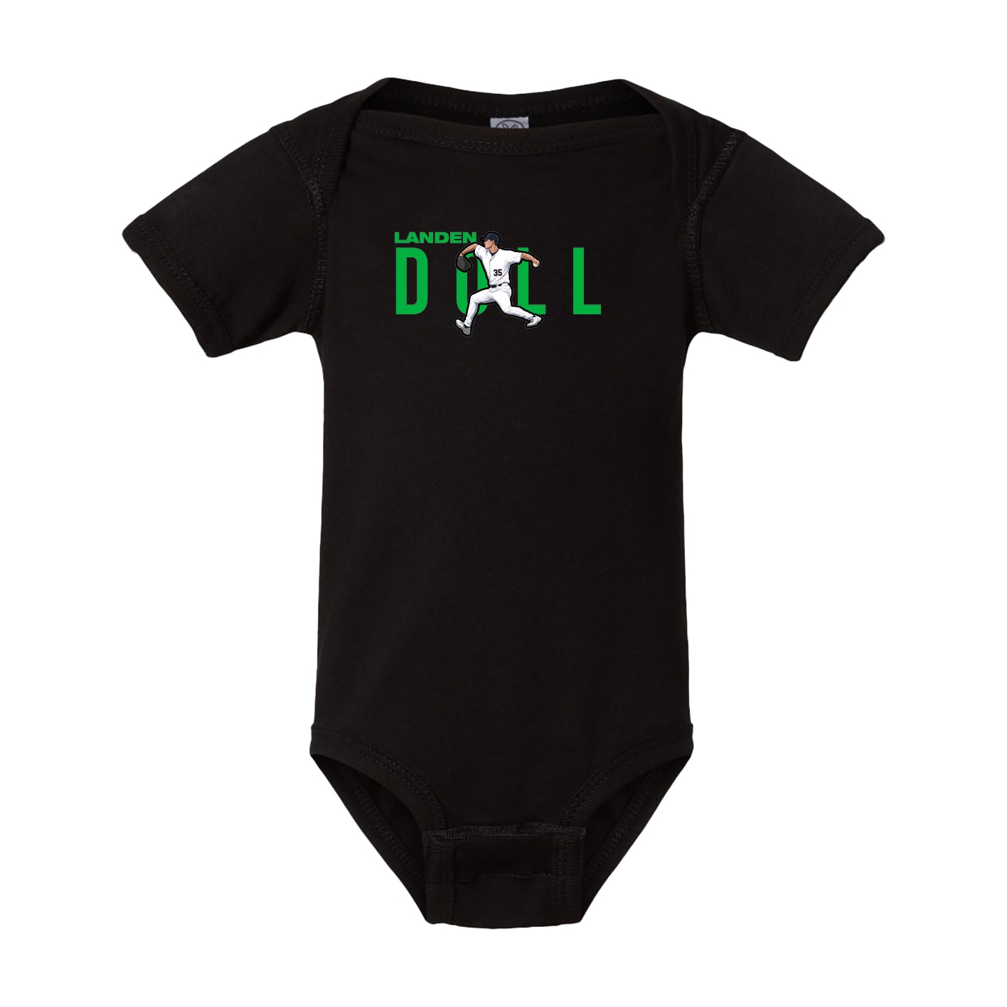Baby Onesie — Player Name in Black