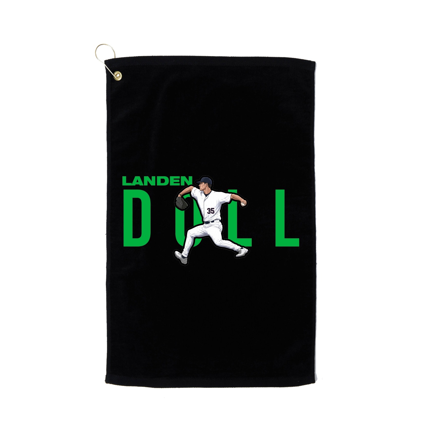 Golf Towel — Player Name in Black