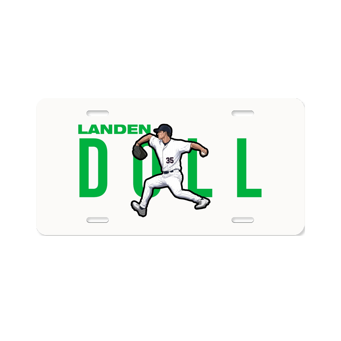 License Plate — Player Name in Classic