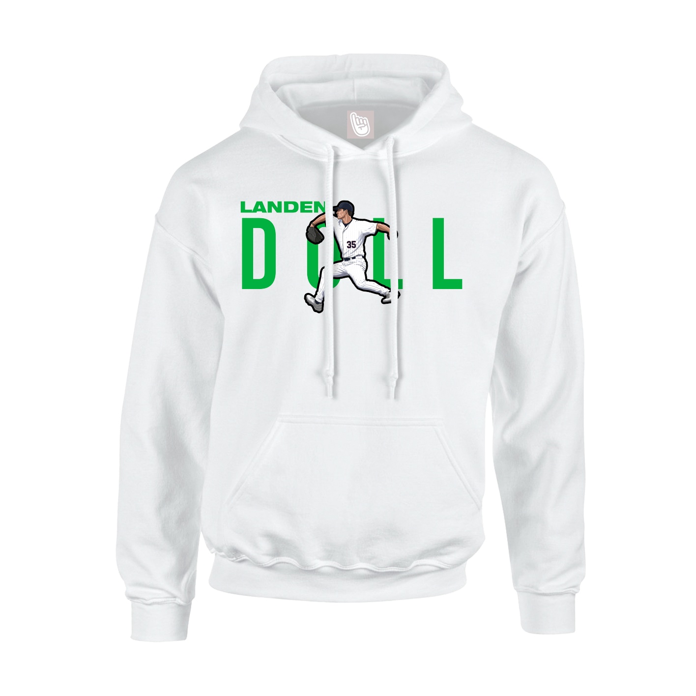 Youth Hoodie — Player Name in White