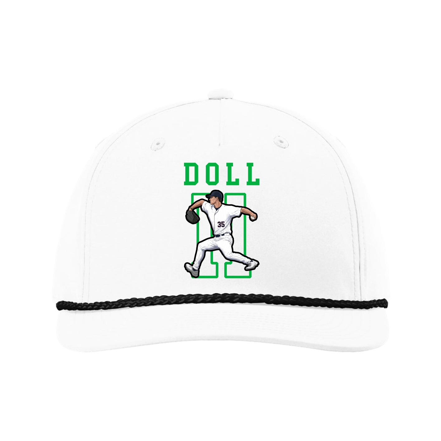 Five-Panel Classic Rope Cap — Shirsey in White