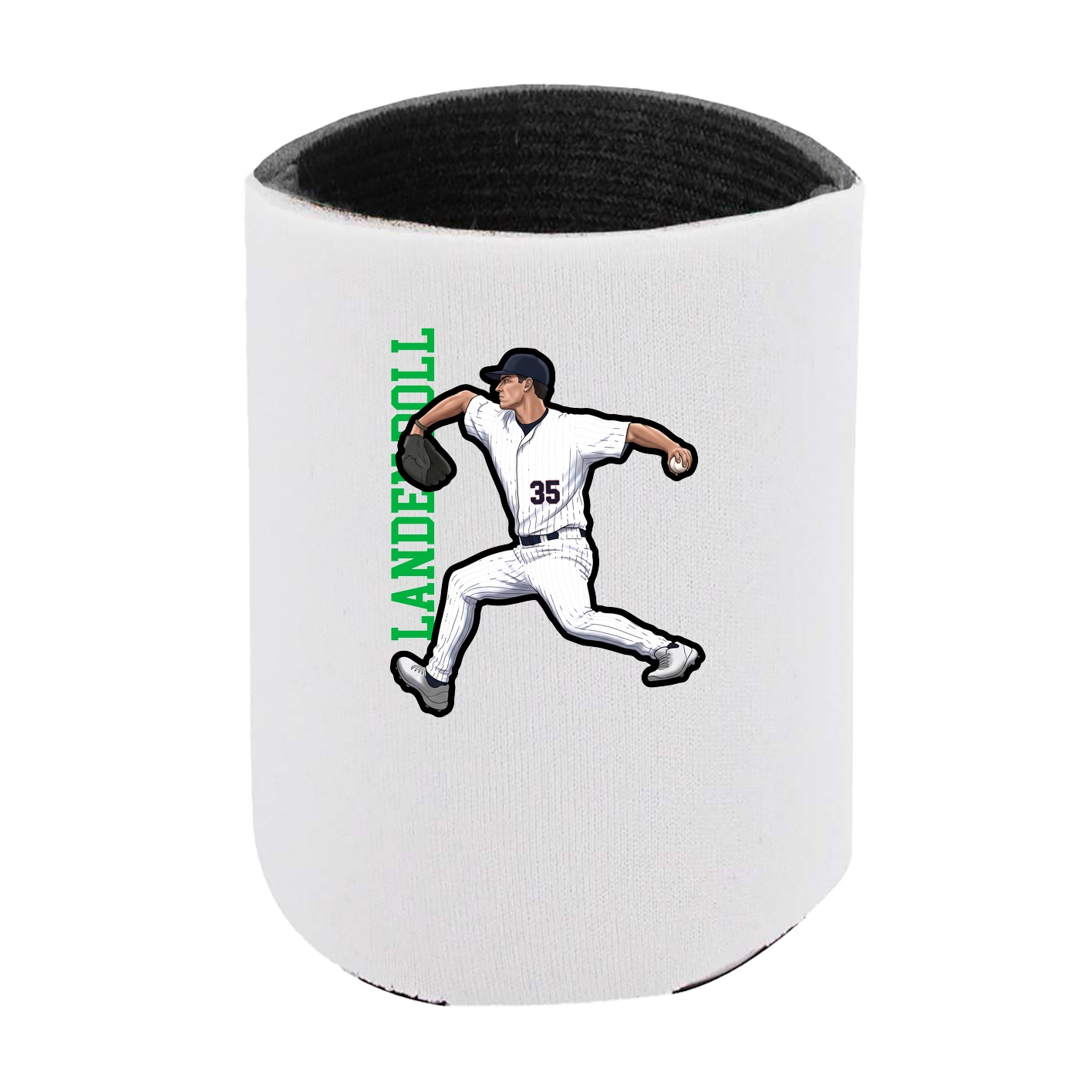 Can Holder — Name Vertical in White