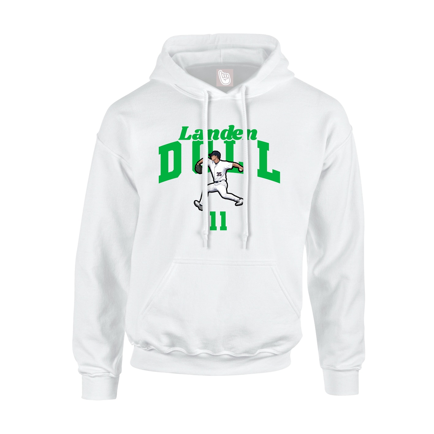 Hoodie — Signature Arch in White