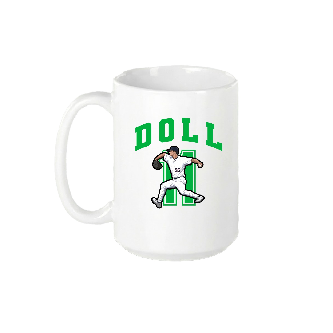 15oz Coffee Mug — Number in White