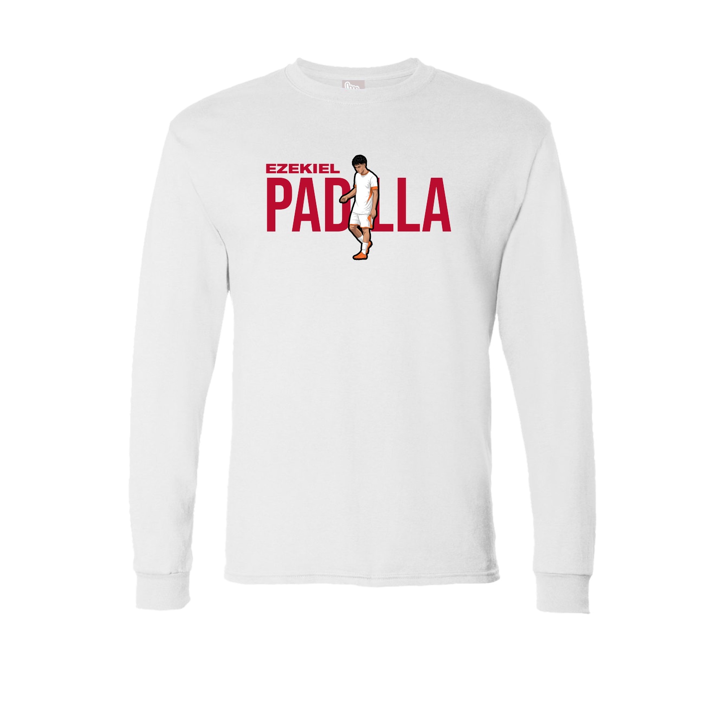 Long Sleeve Tee — Player Name in White
