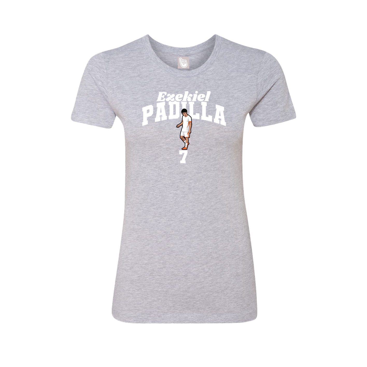 Fitted Women's Tee — Signature Arch in Grey