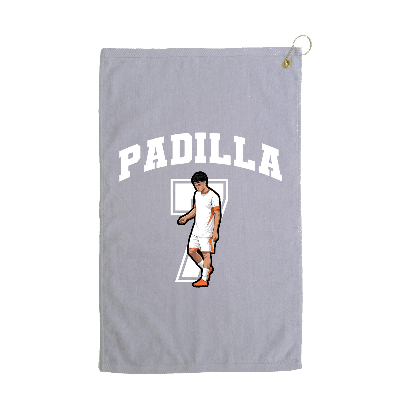 Golf Towel — Number in Grey