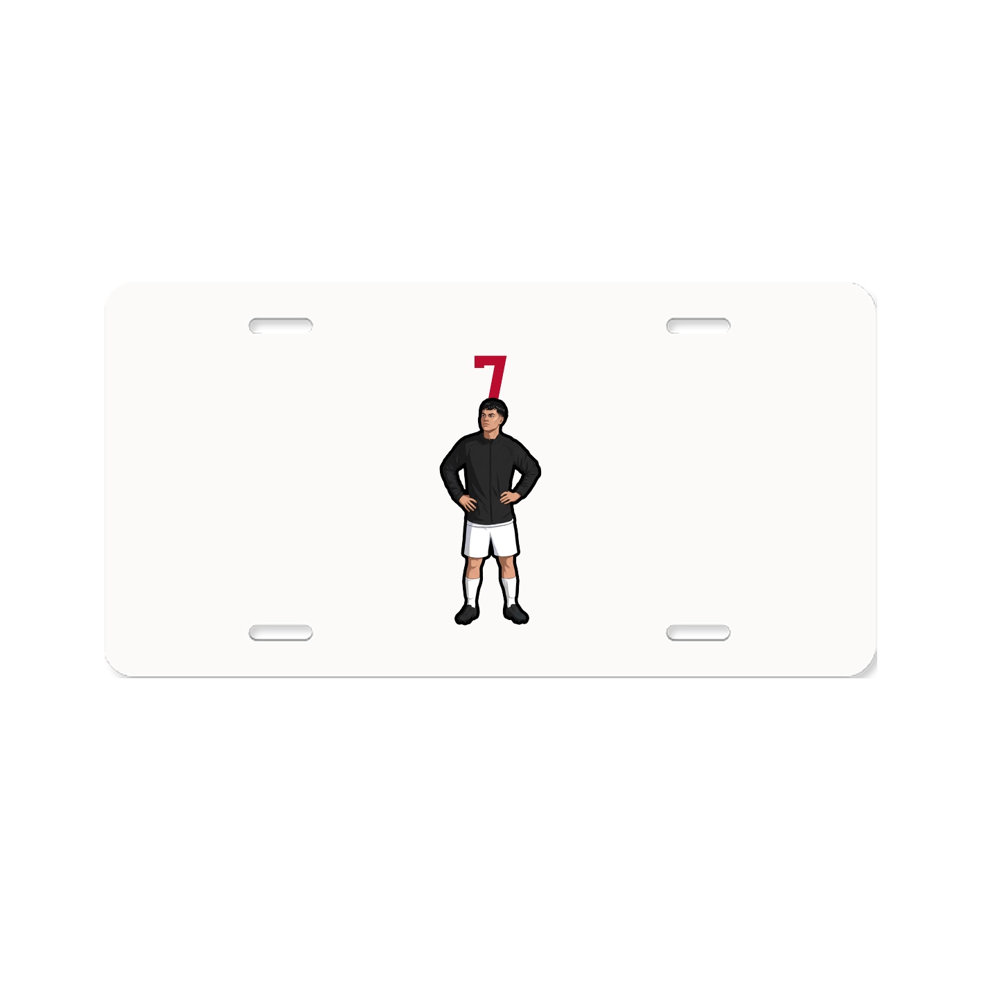 License Plate — Number Top in Classic