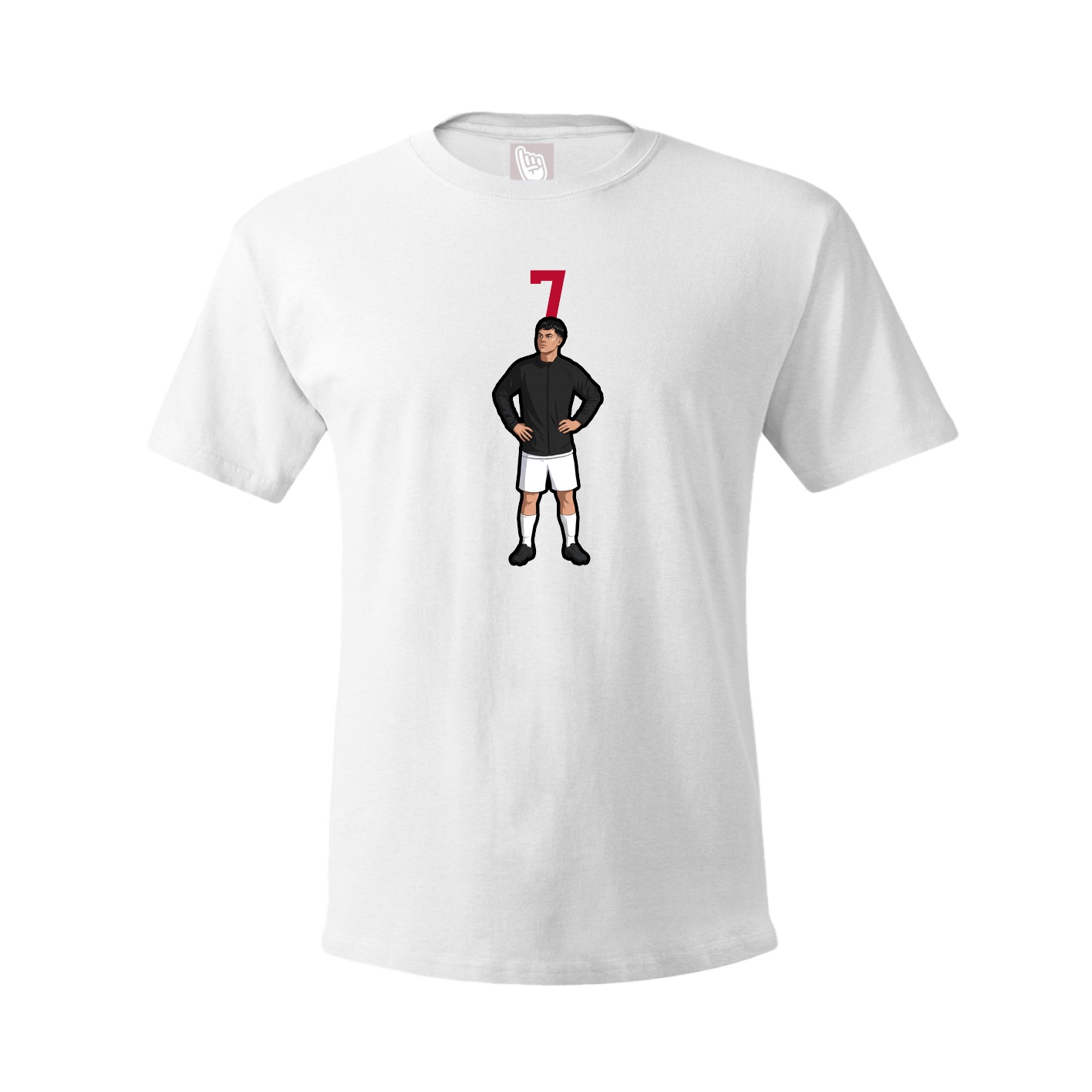 Youth Tee — Number Top in White