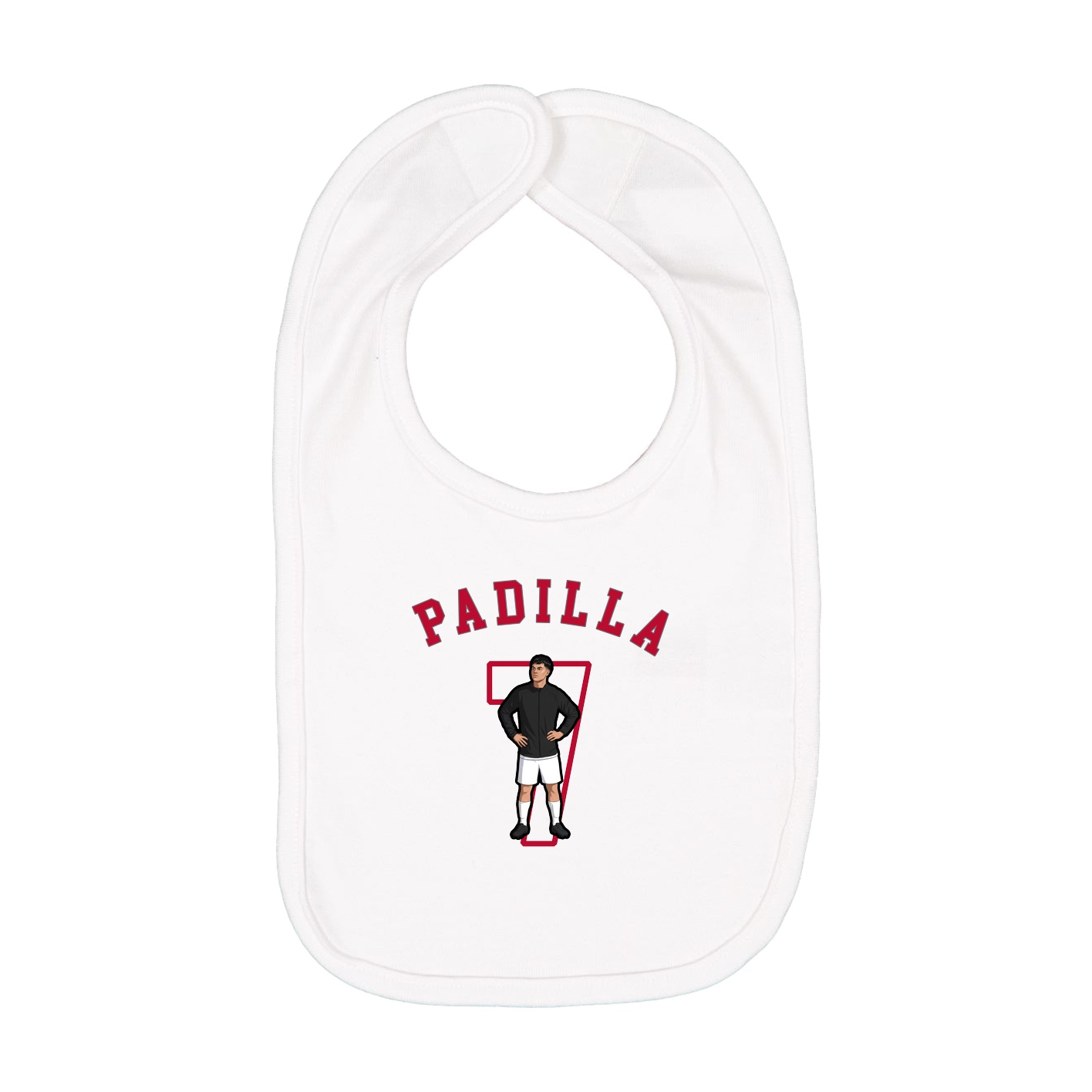 Infant Bib — Shirsey Arch in White