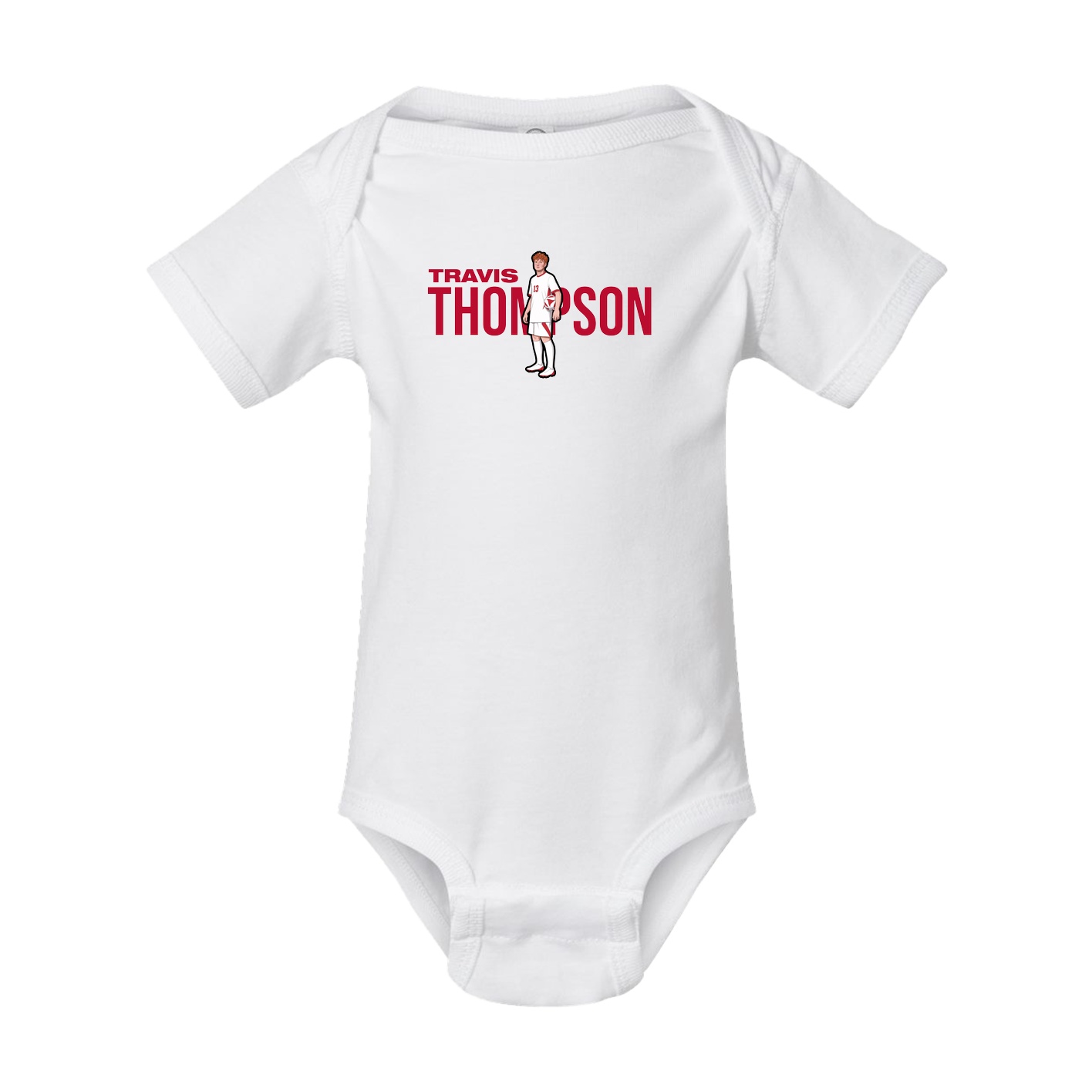 Baby Onesie — Player Name in White