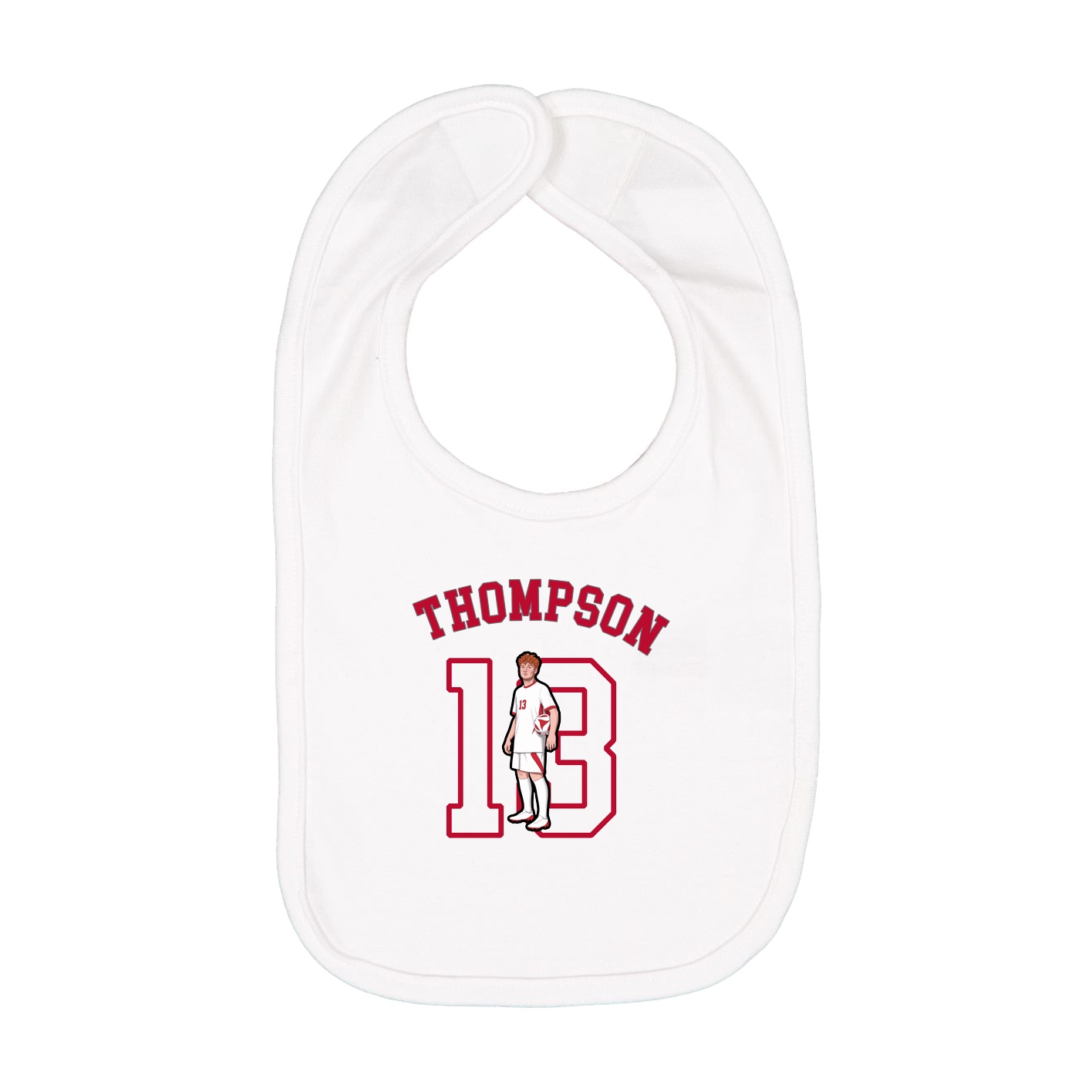 Infant Bib — Shirsey Arch in White
