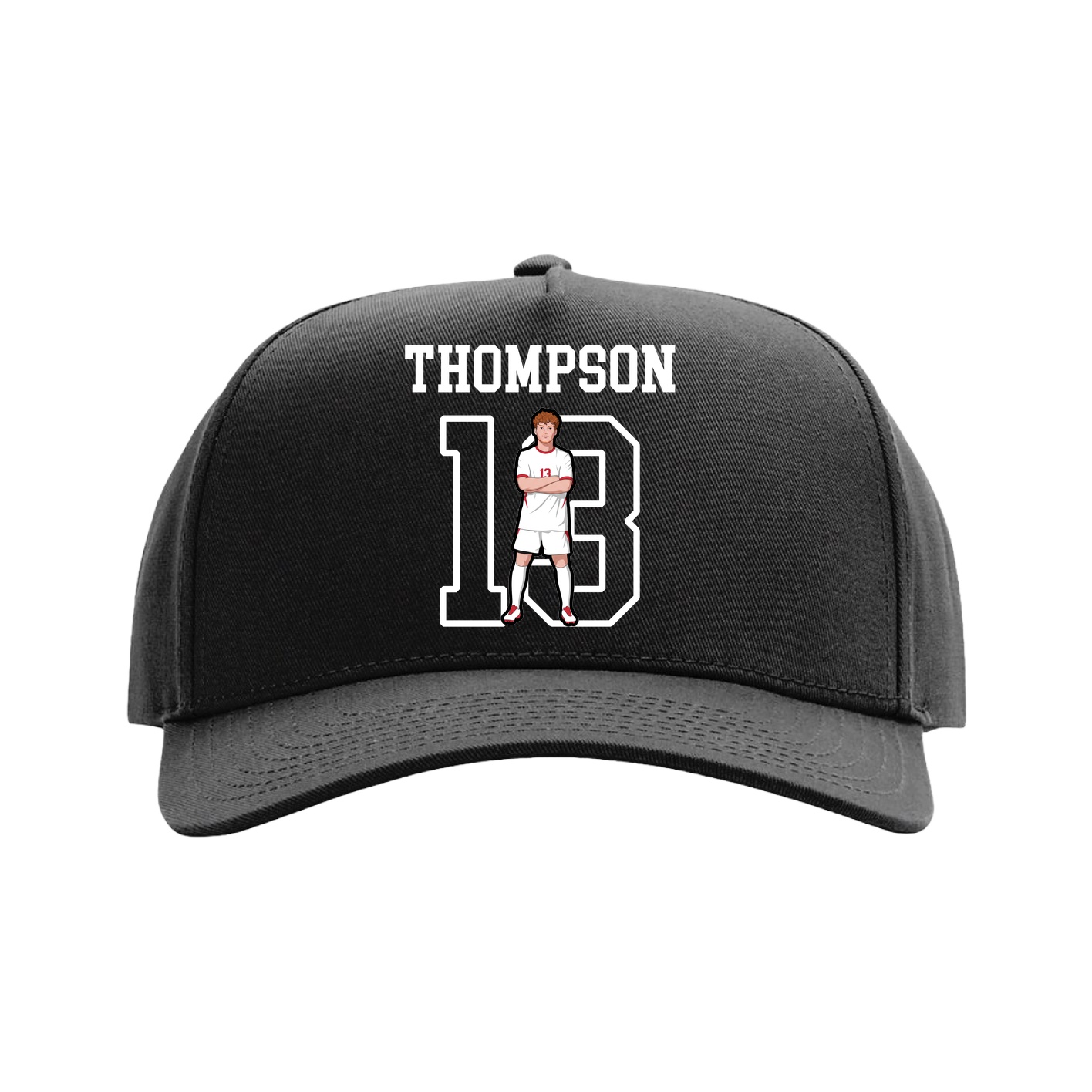 Full Fabric Five-Panel Champ Cap — Shirsey in Black