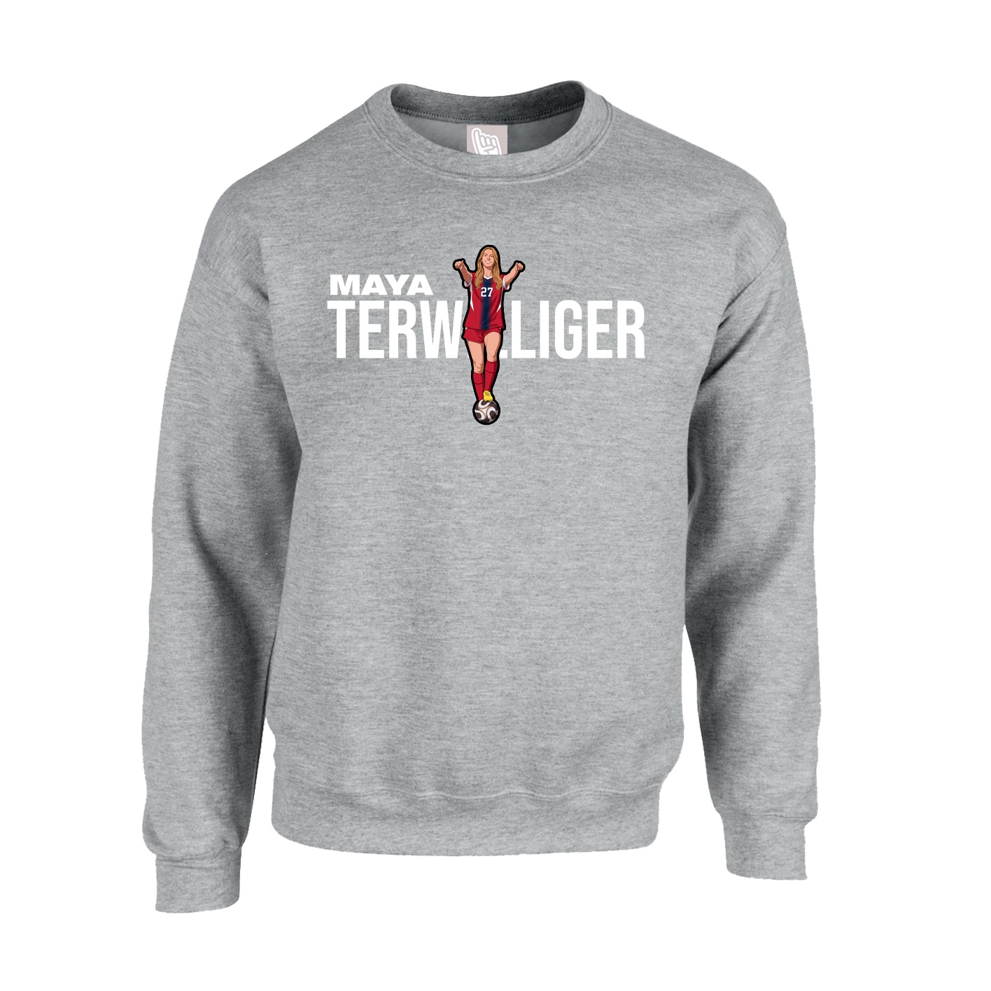 Fleece Crew — Player Name in Grey