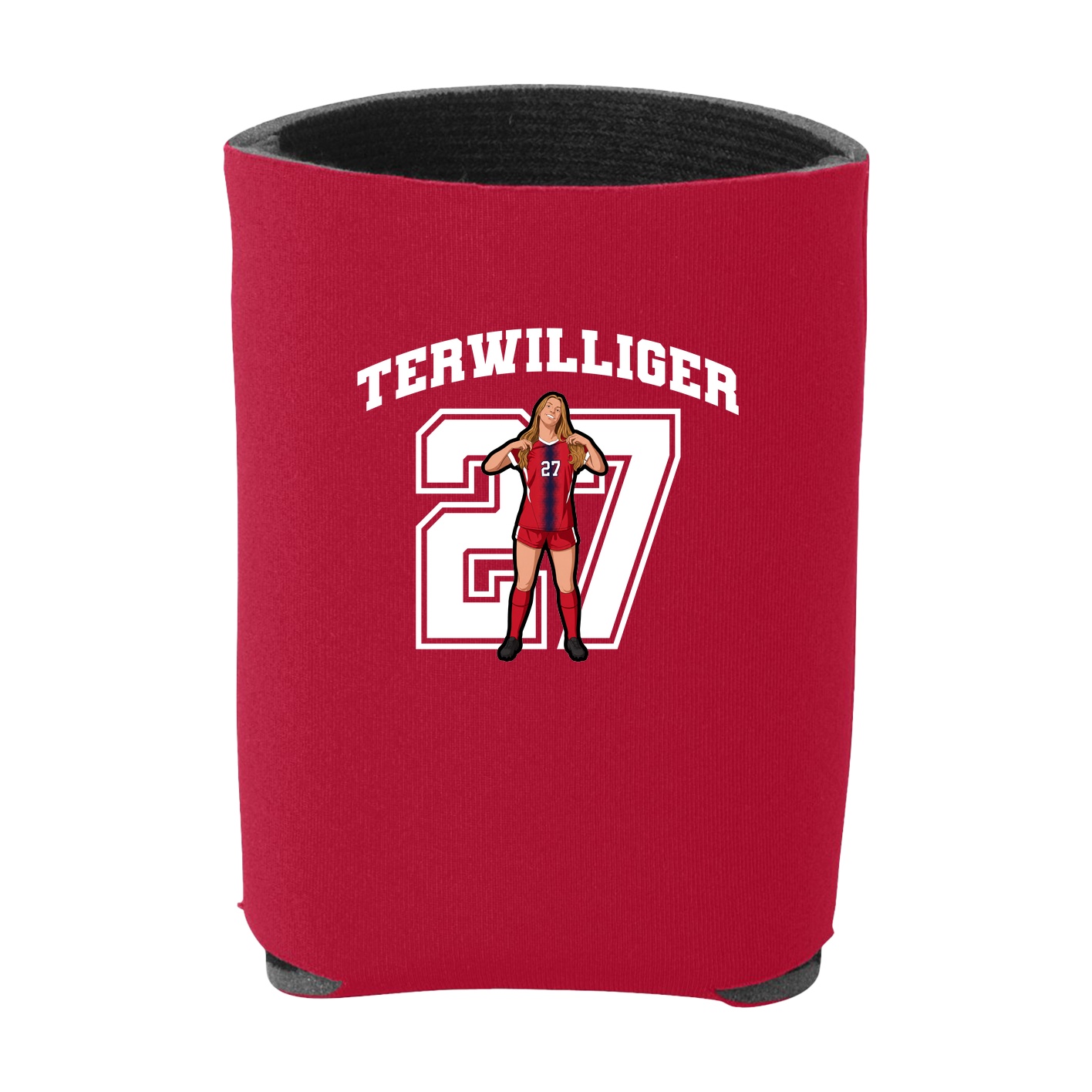 Can Holder — Number in Red