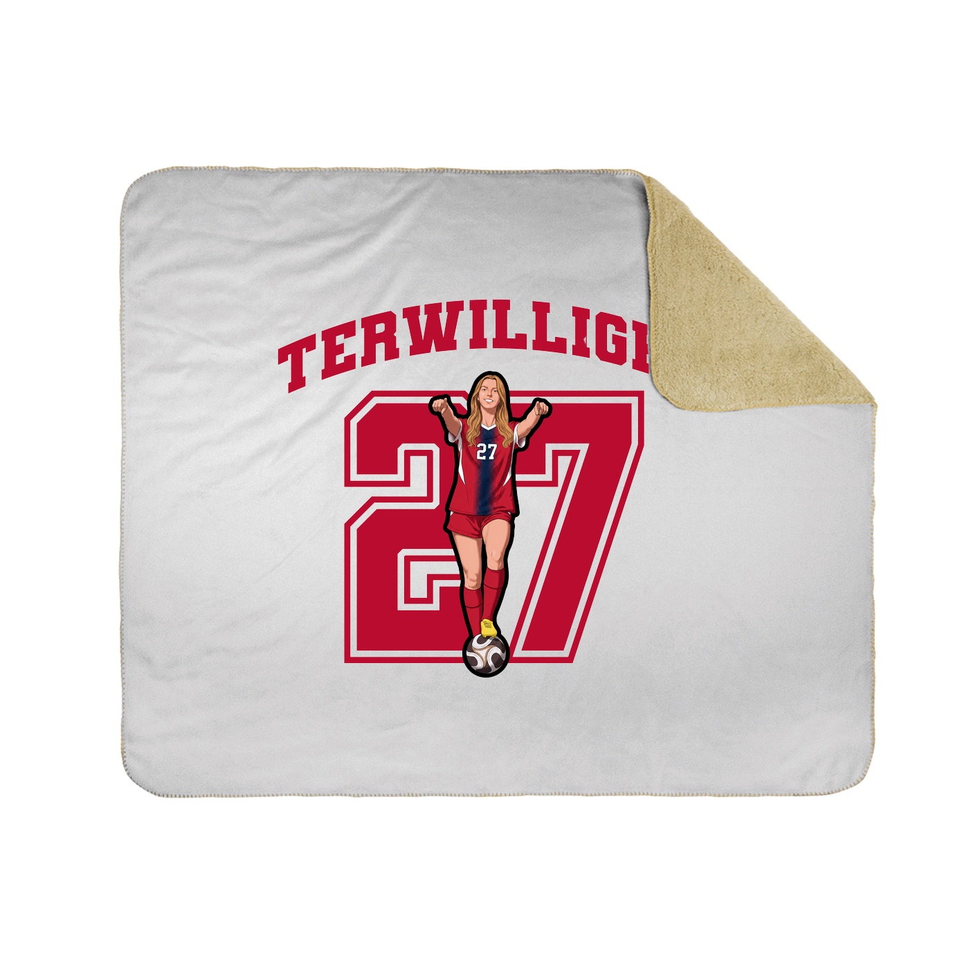 Throw Blanket — Number in White