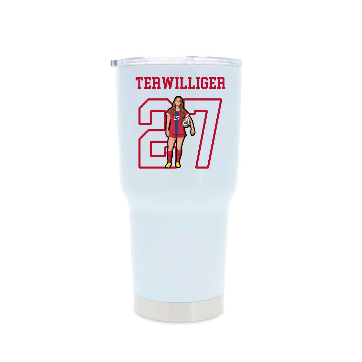 30oz Stainless Steel Tumbler — Shirsey in White