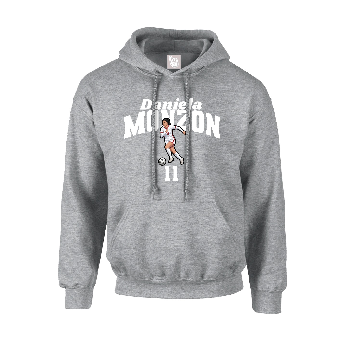 Youth Hoodie — Signature Arch in Grey
