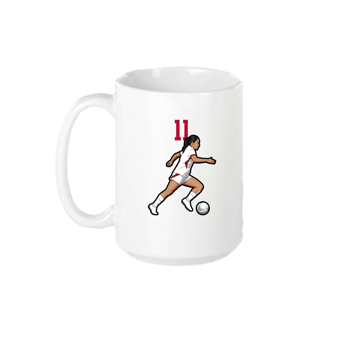 15oz Coffee Mug — Number Top in White