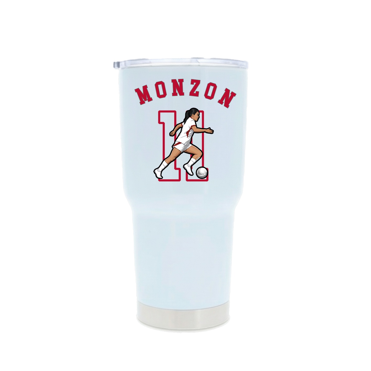 30oz Stainless Steel Tumbler — Shirsey Arch in White