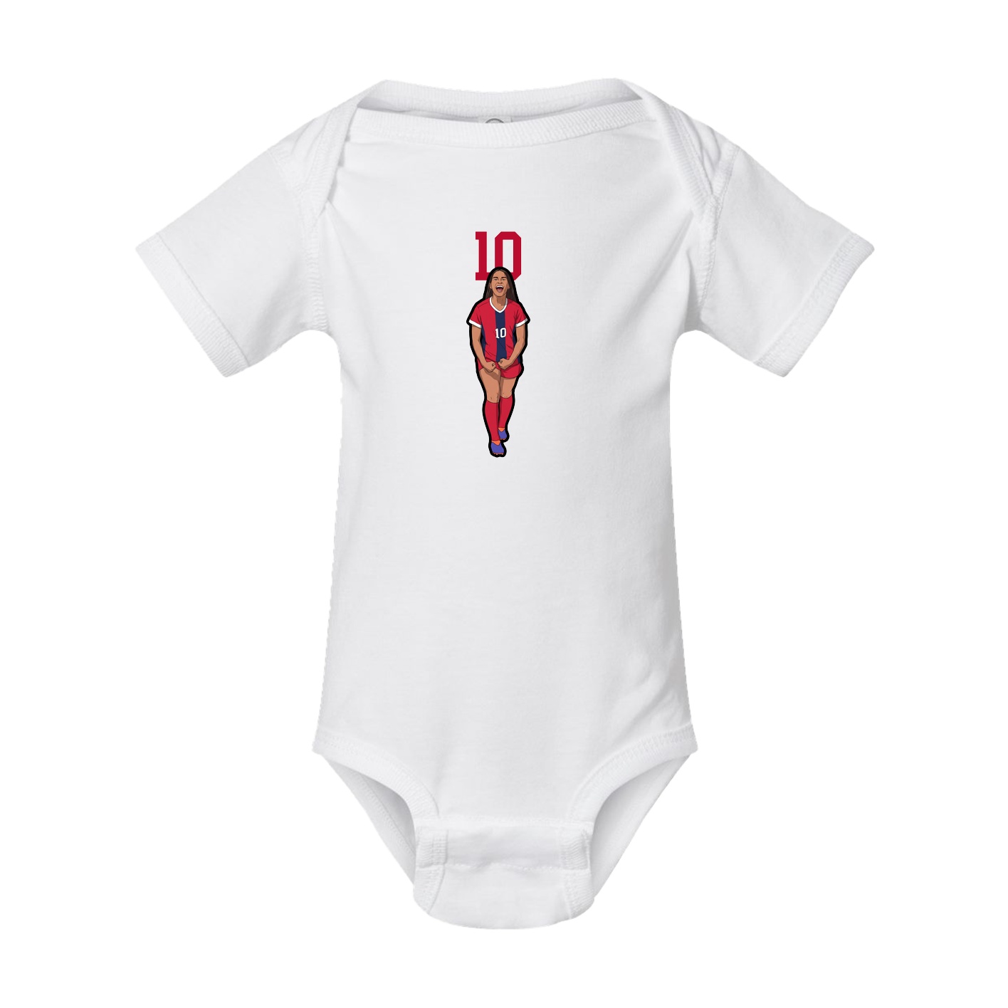 Baby Onesie — Number Top in White