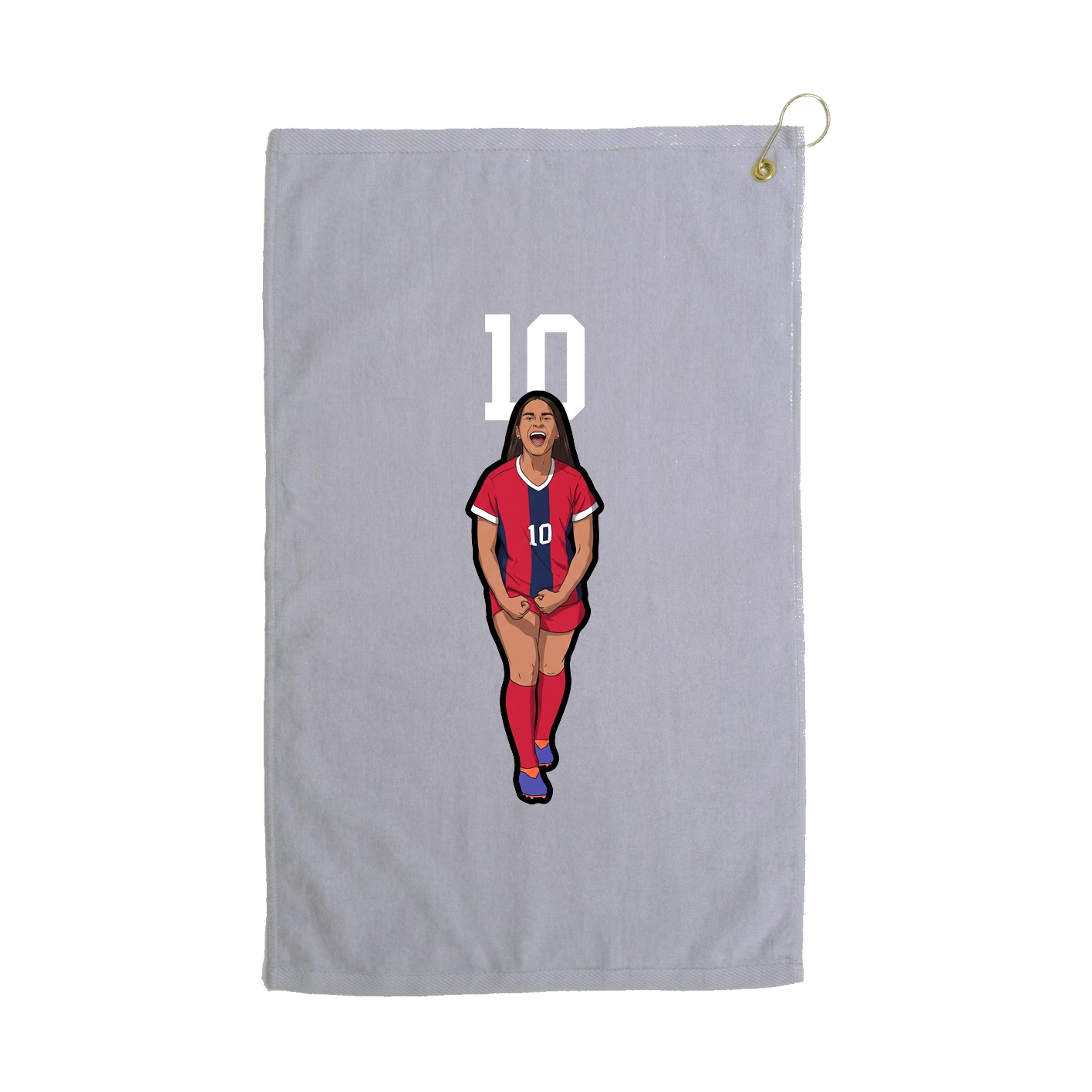 Golf Towel — Number Top in Grey