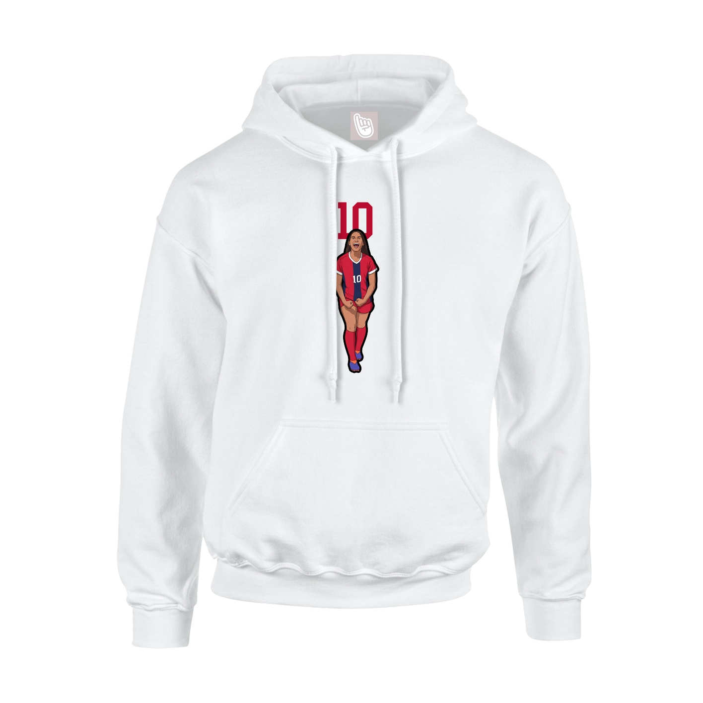 Hoodie — Number Top in White