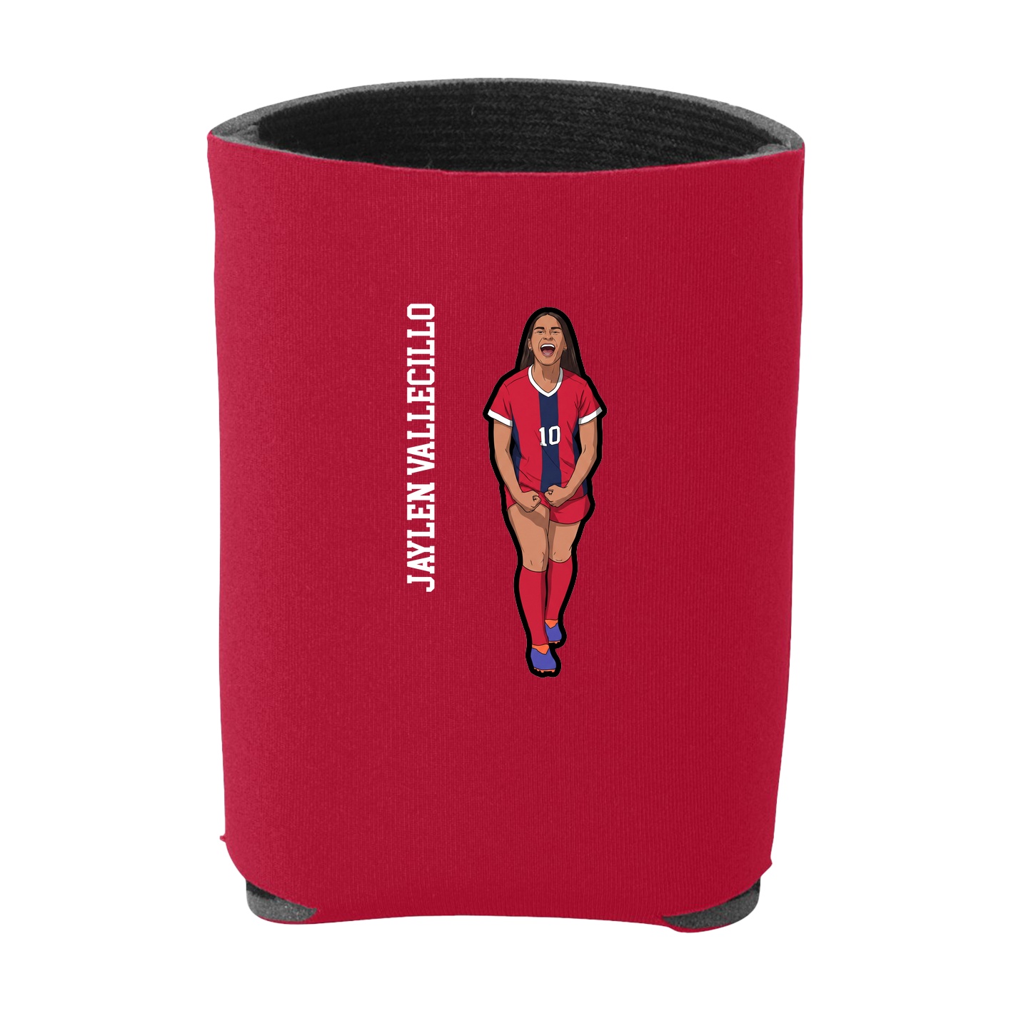 Can Holder — Name Vertical in Red