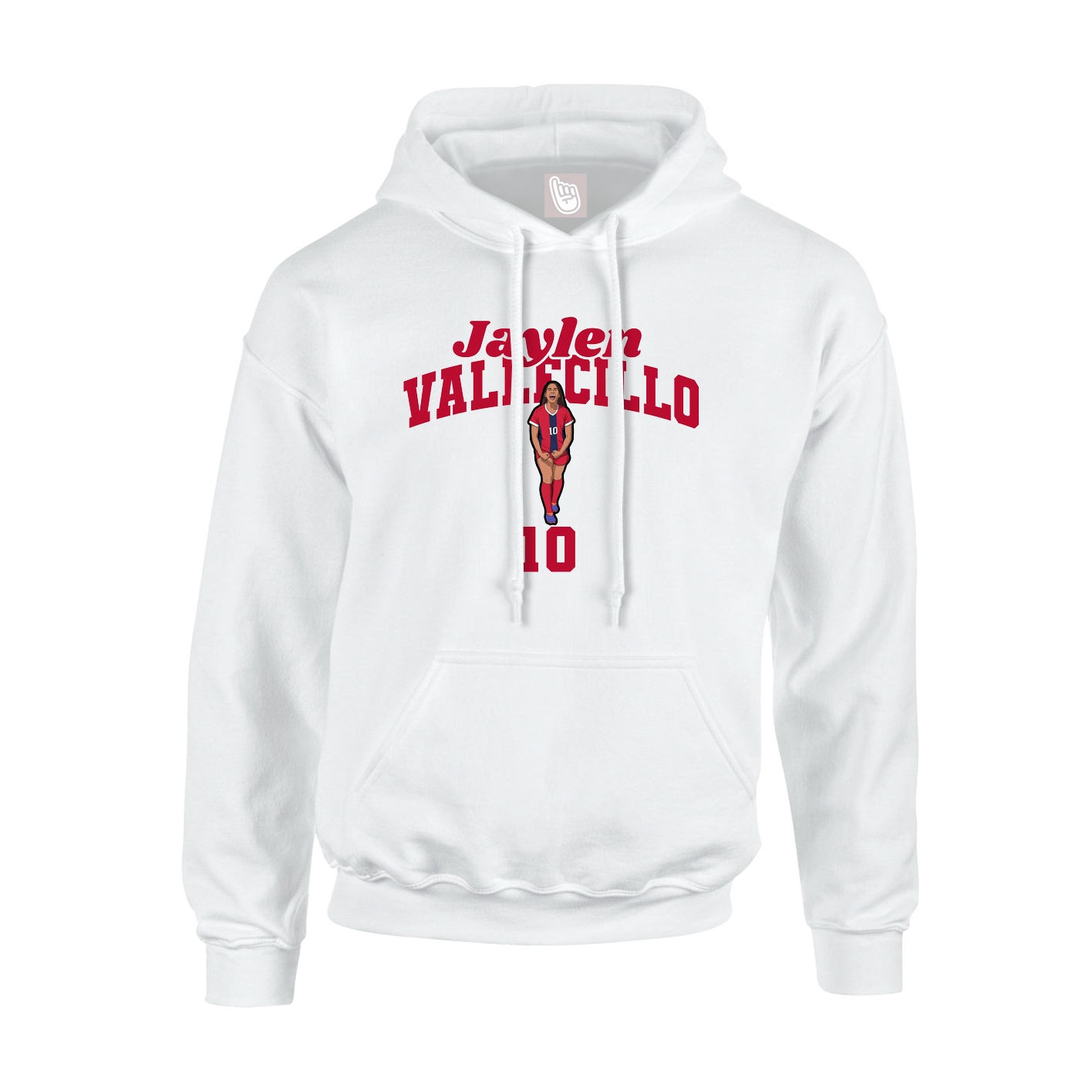 Youth Hoodie — Signature Arch in White