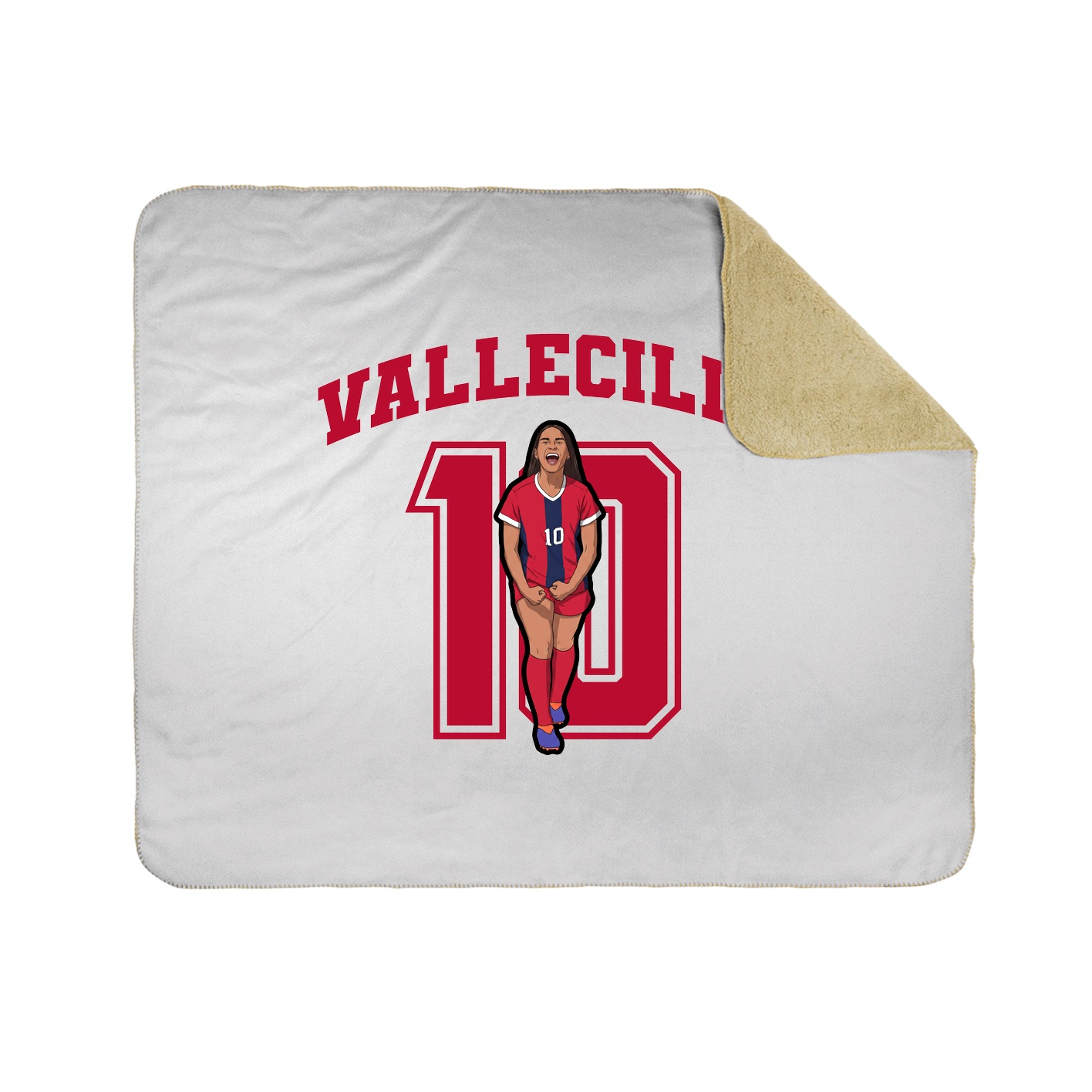 Throw Blanket — Number in White
