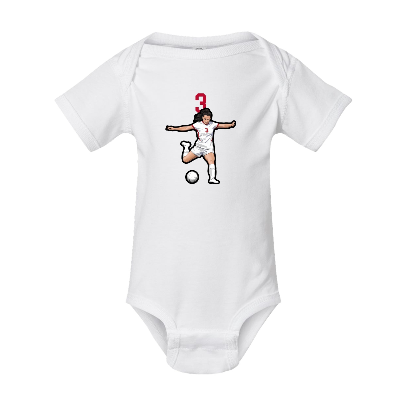 Baby Onesie — Number Top in White