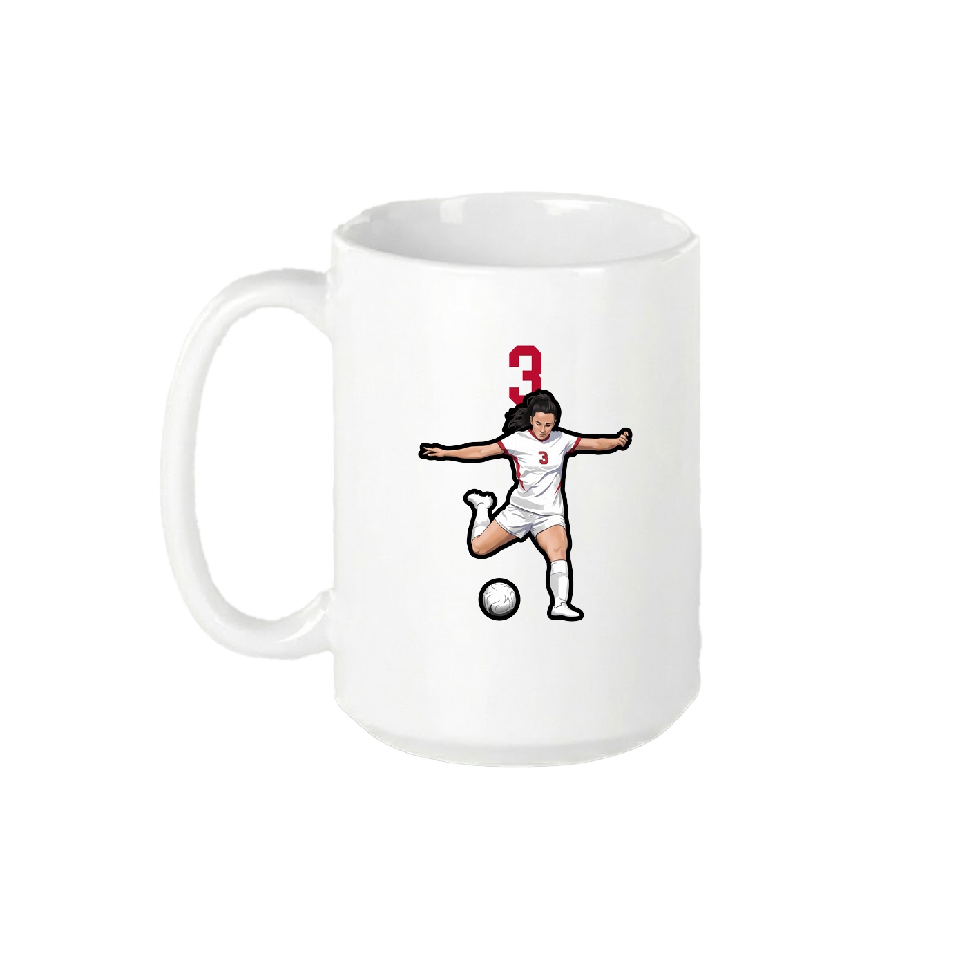 15oz Coffee Mug — Number Top in White