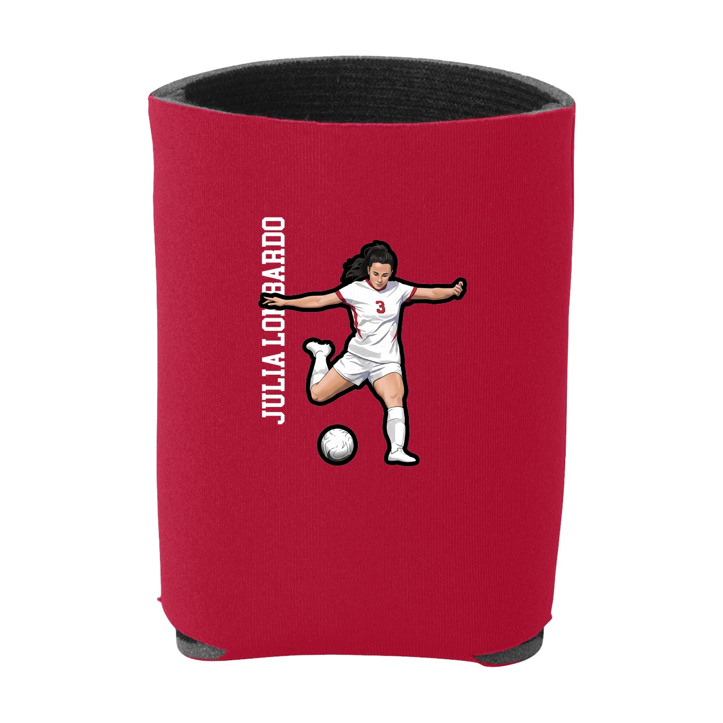 Can Holder — Name Vertical in Red