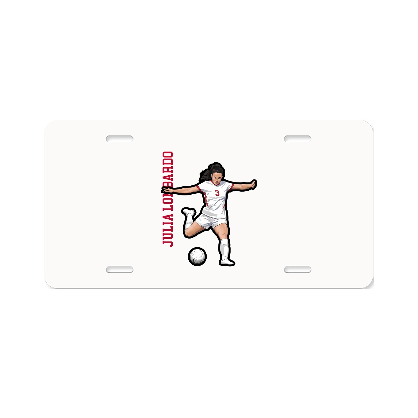 License Plate — Name Vertical in Classic