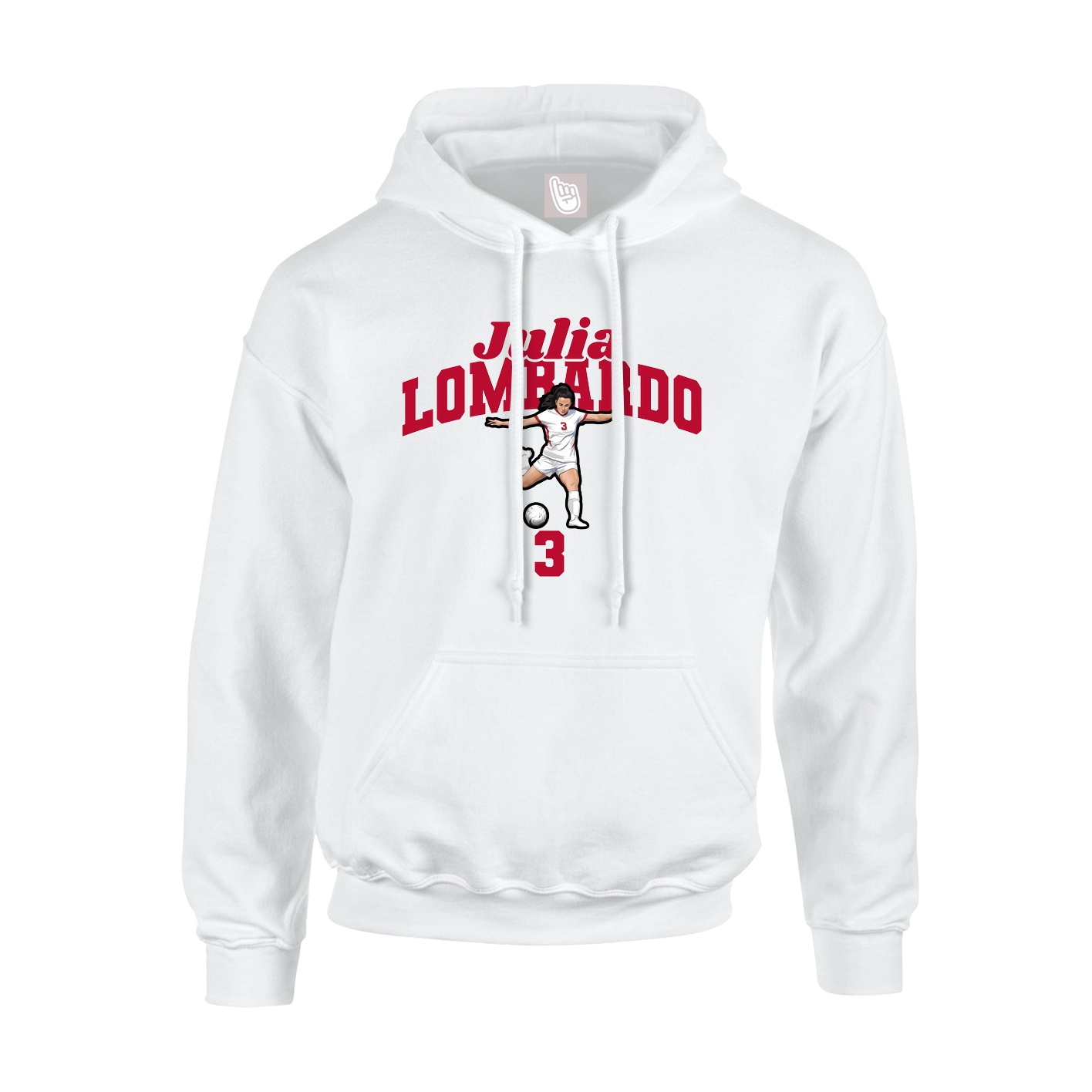 Hoodie — Signature Arch in White