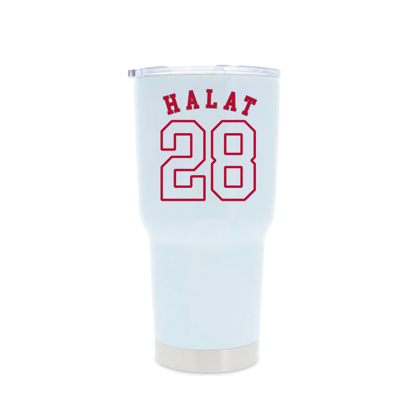 30oz Stainless Steel Tumbler — Shirsey Arch in White