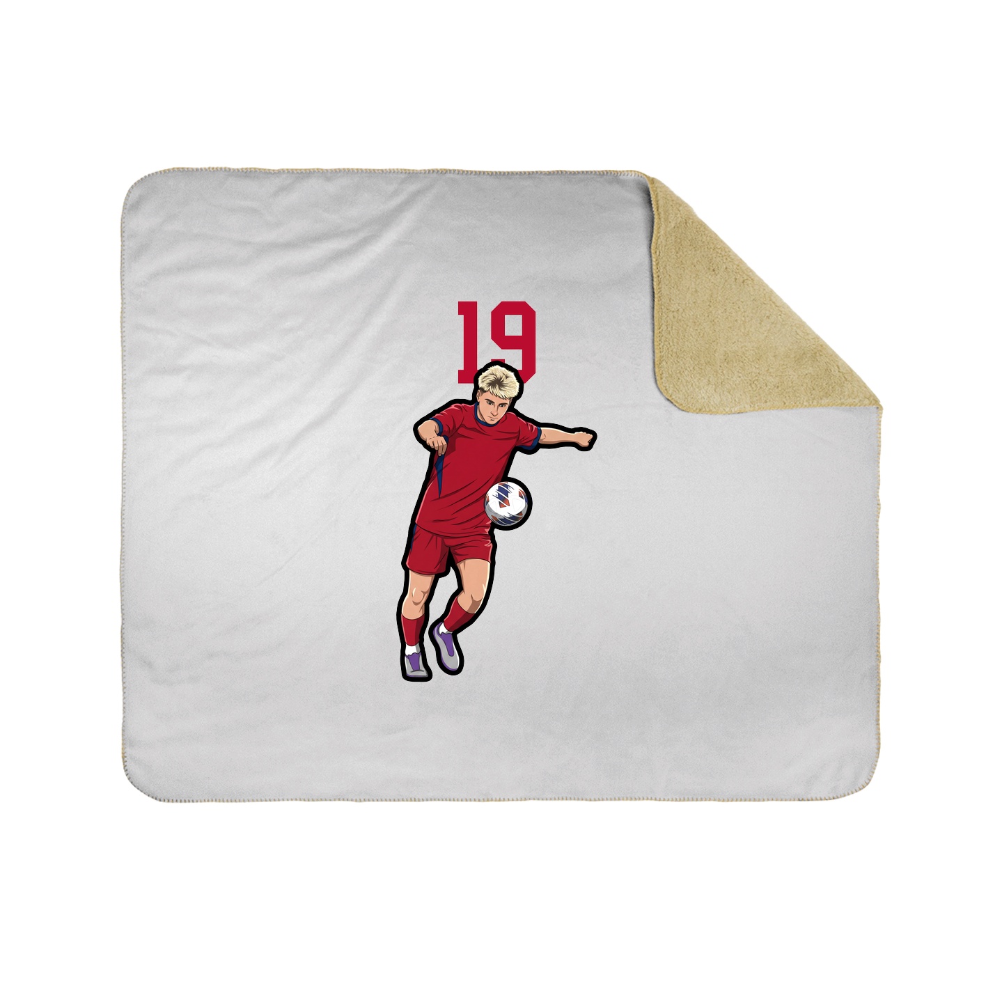 Throw Blanket — Number Top in White