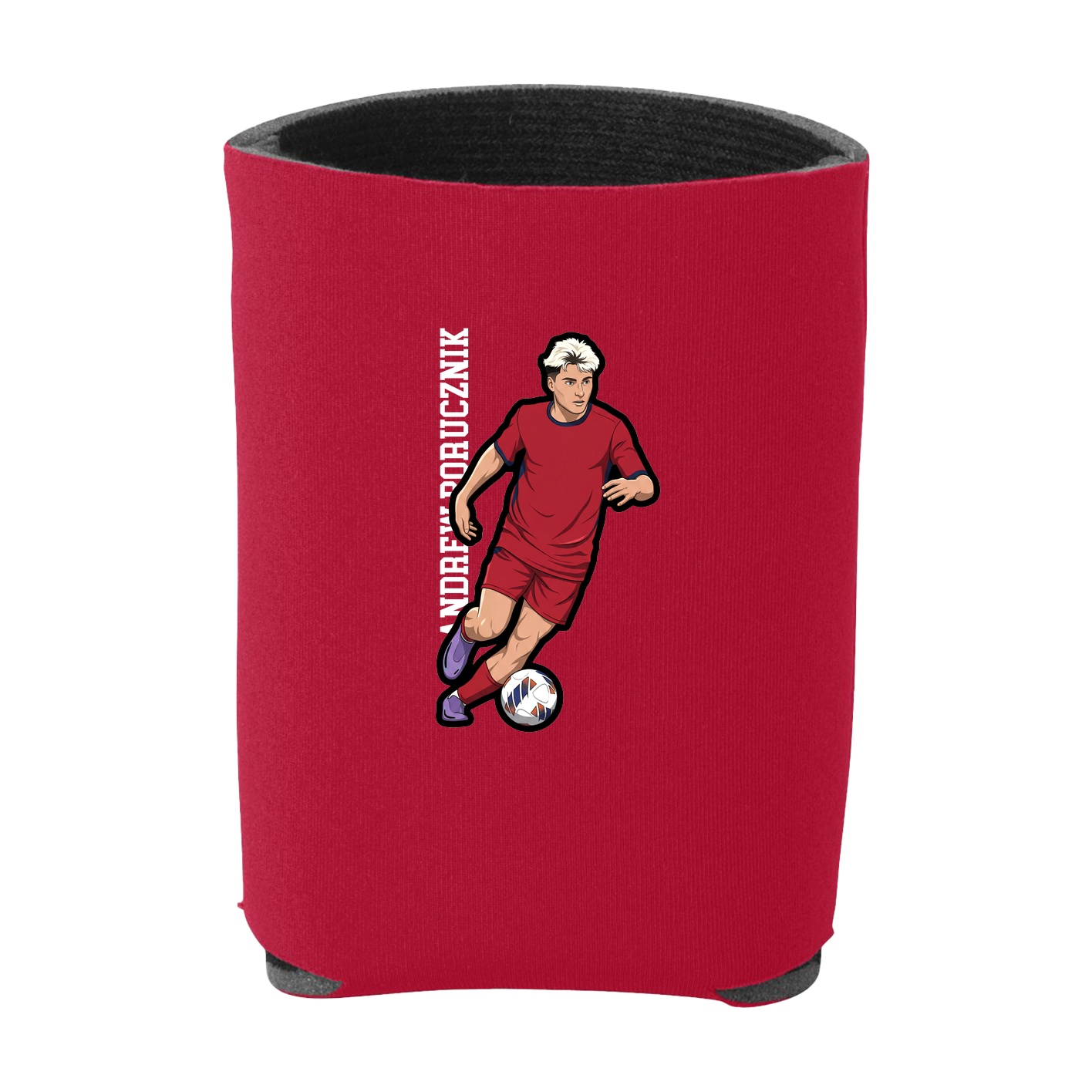 Can Holder — Name Vertical in Red