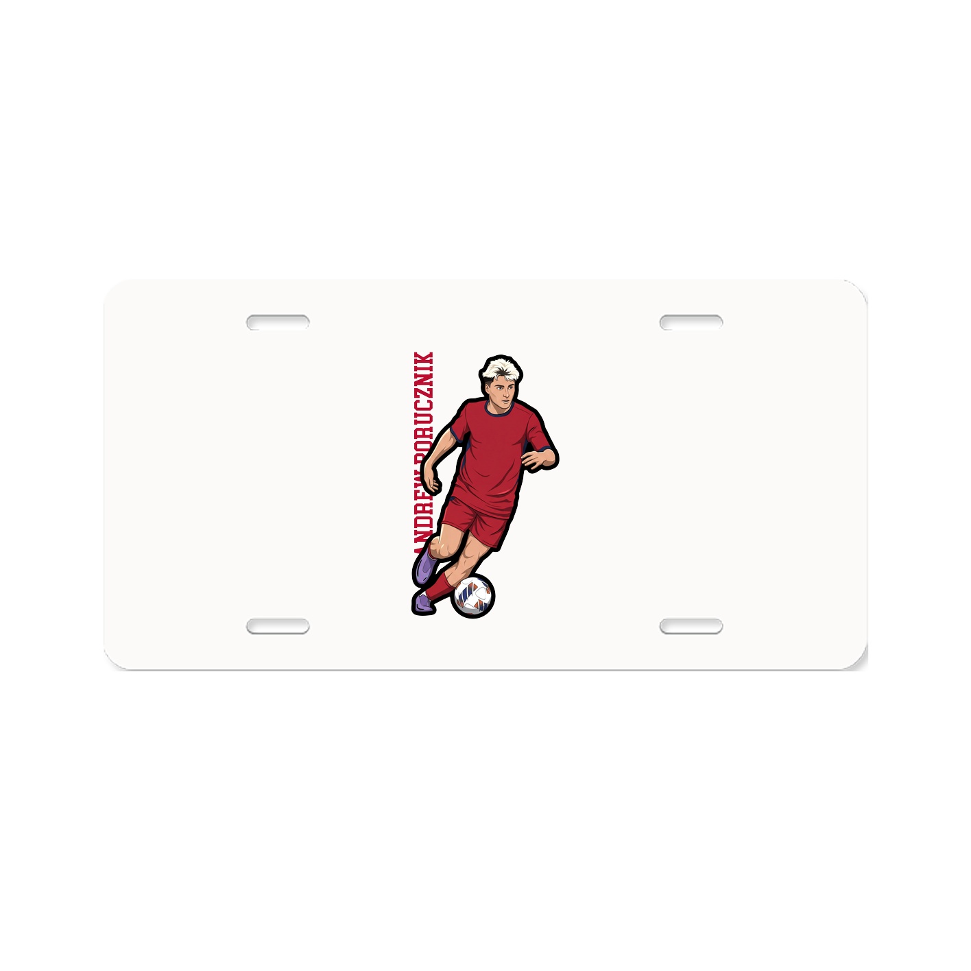 License Plate — Name Vertical in Classic