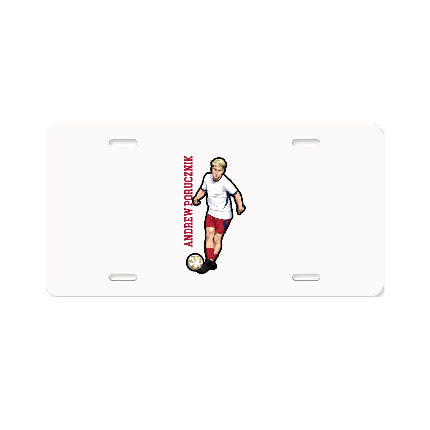 License Plate — Name Vertical in Classic
