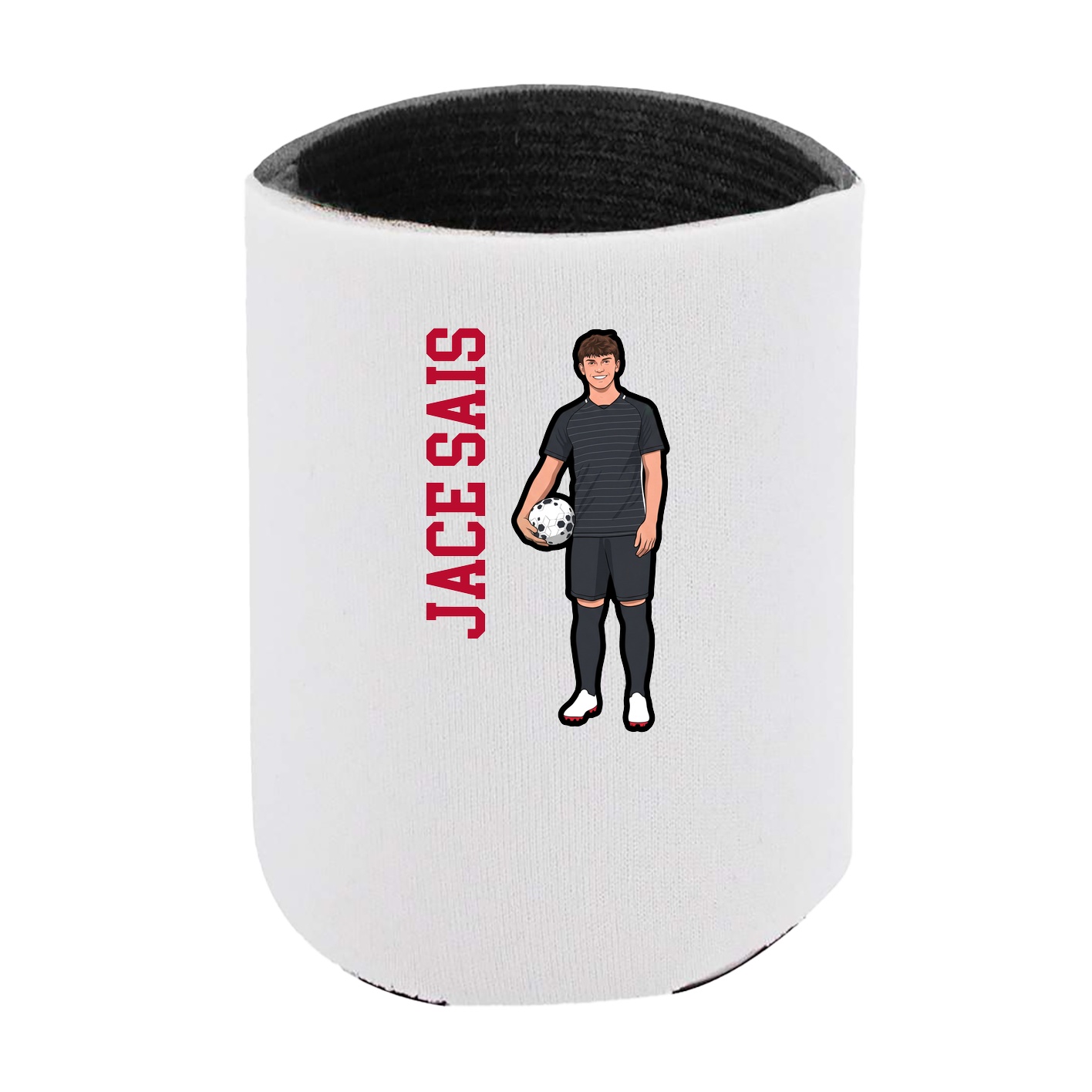 Can Holder — Name Vertical in White