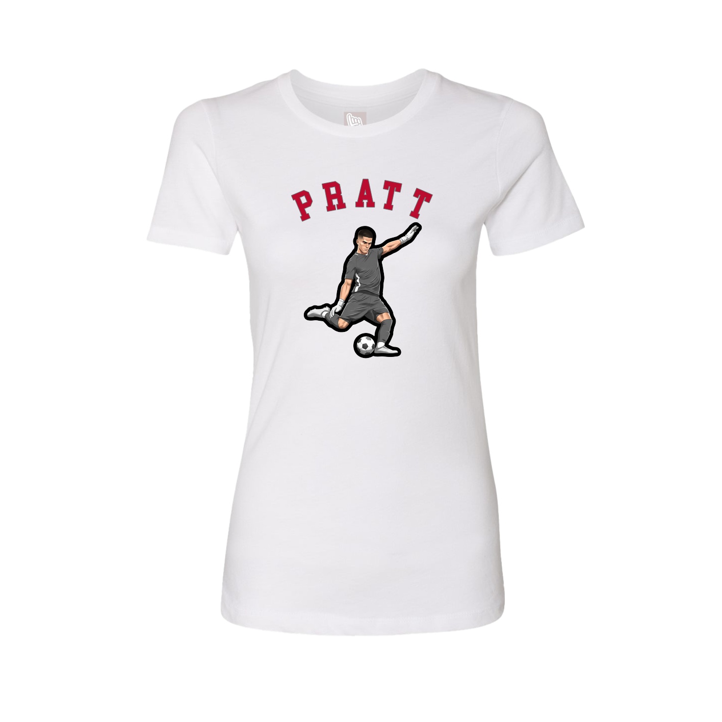 Fitted Women's Tee — Shirsey Arch in White
