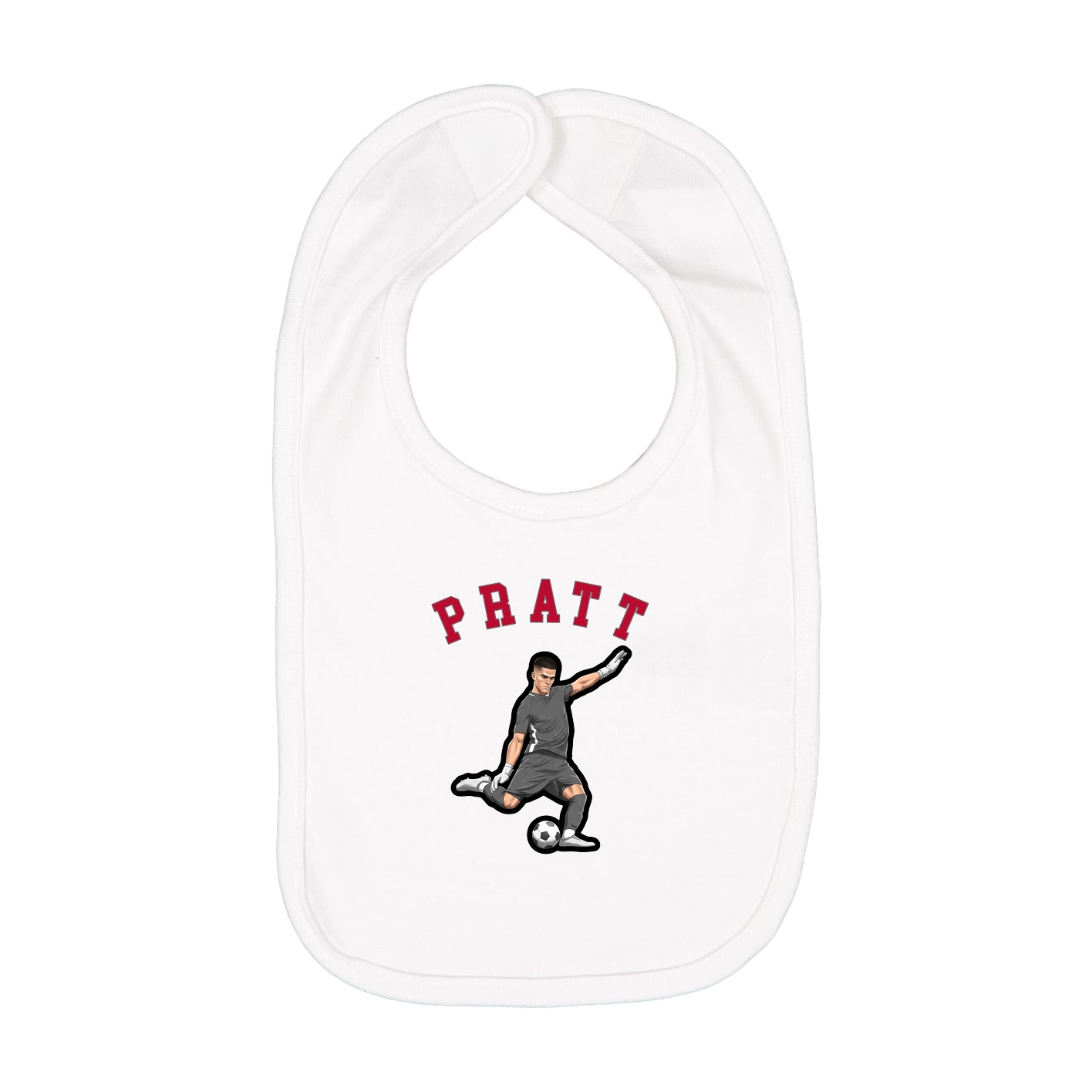 Infant Bib — Shirsey Arch in White