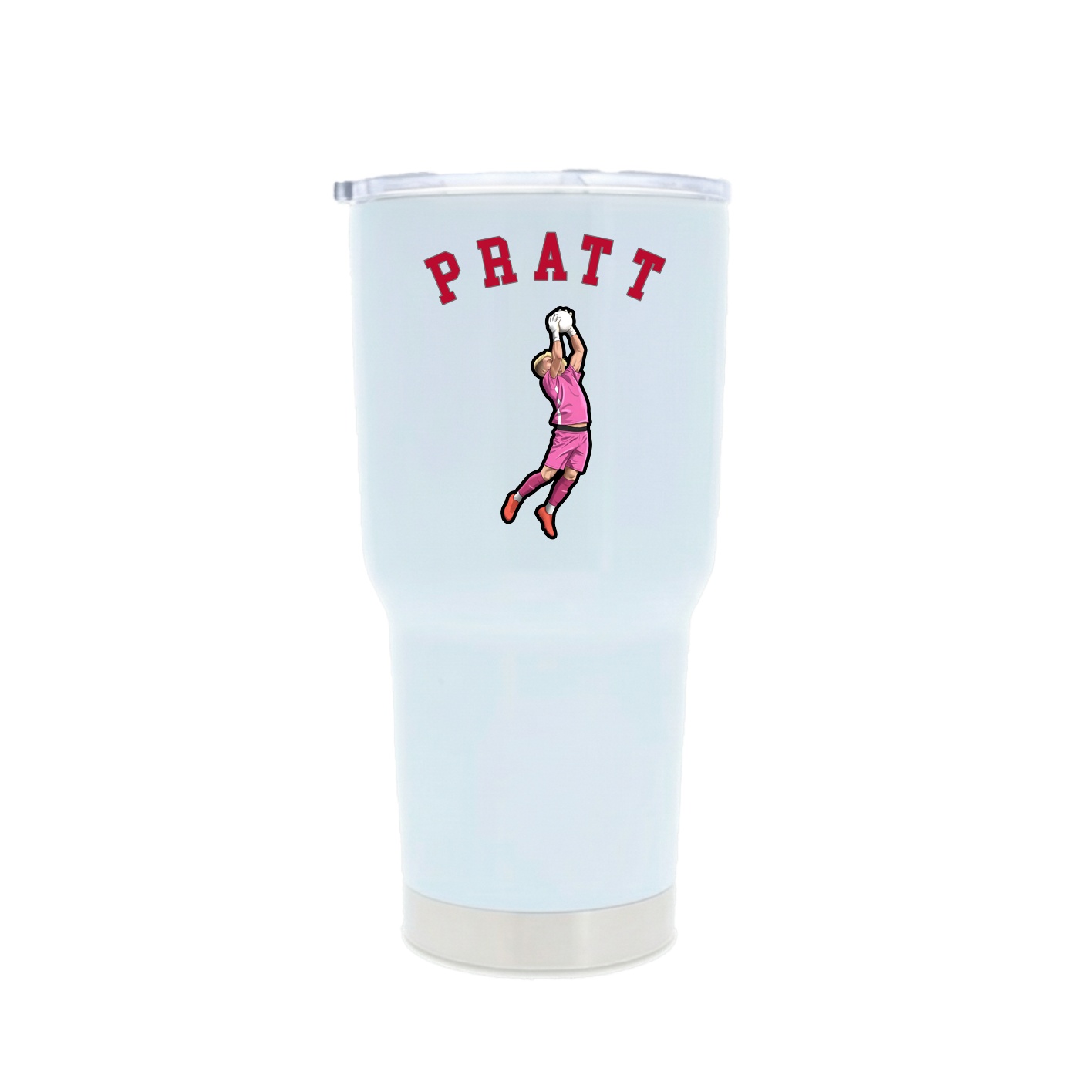 30oz Stainless Steel Tumbler — Shirsey Arch in White