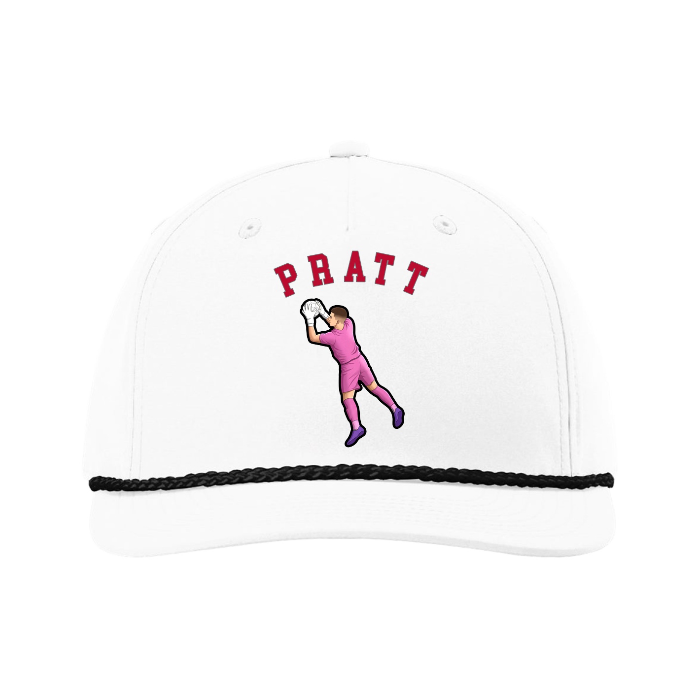 Five-Panel Classic Rope Cap — Shirsey Arch in White