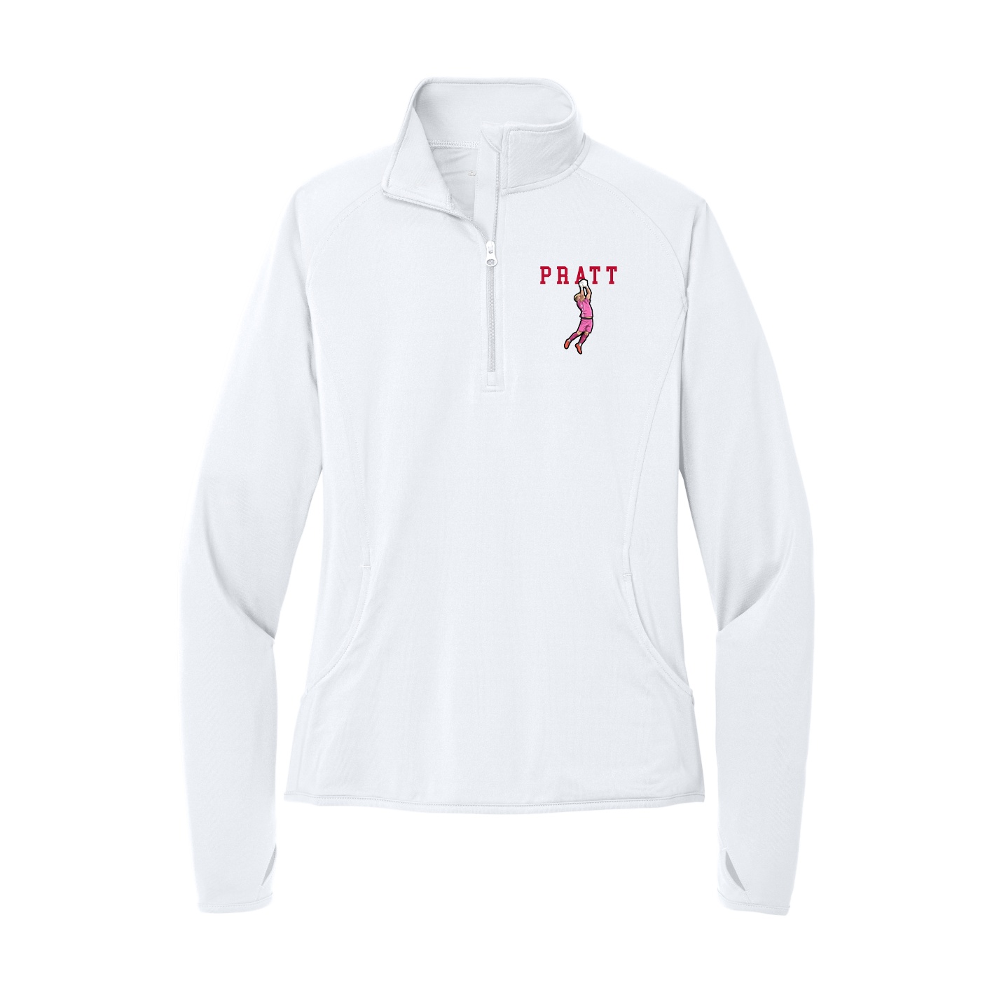 Women's Q-Zip Pullover — Shirsey in White
