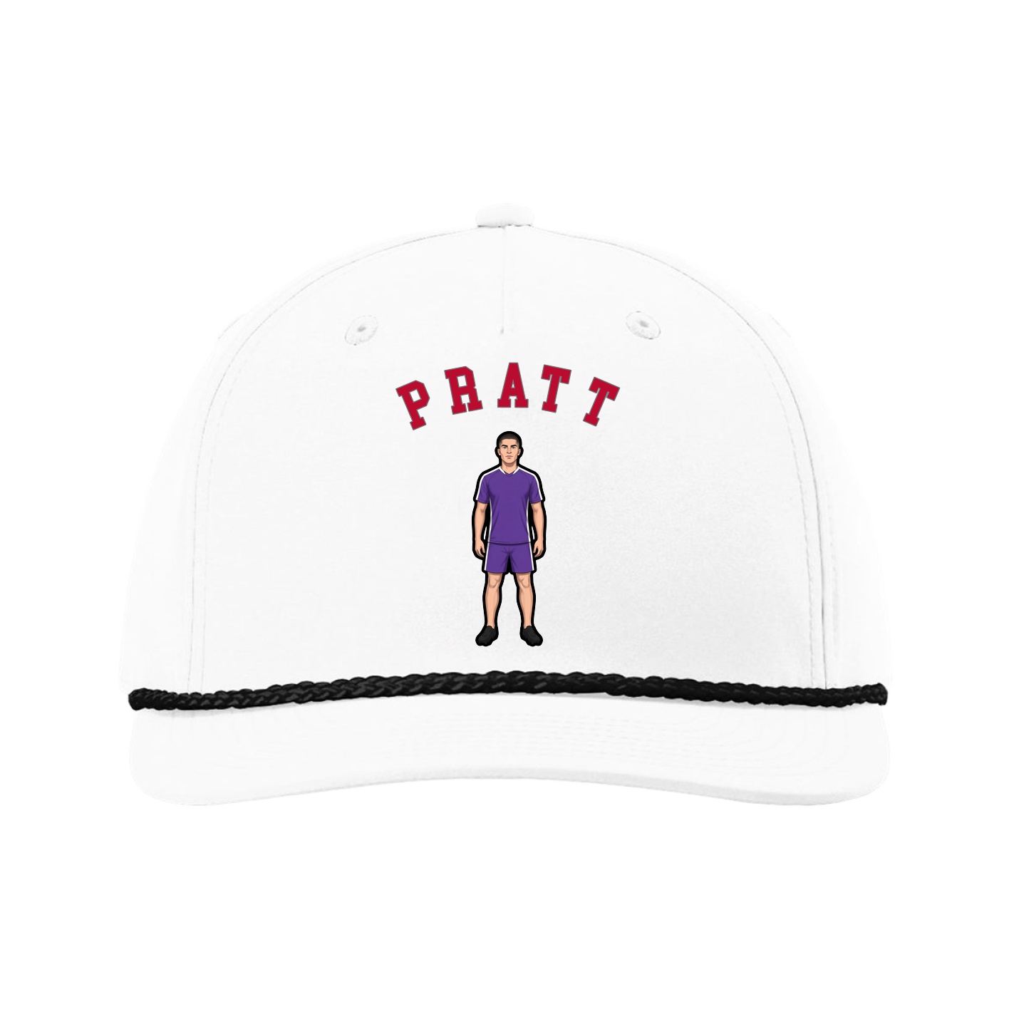 Five-Panel Classic Rope Cap — Shirsey Arch in White