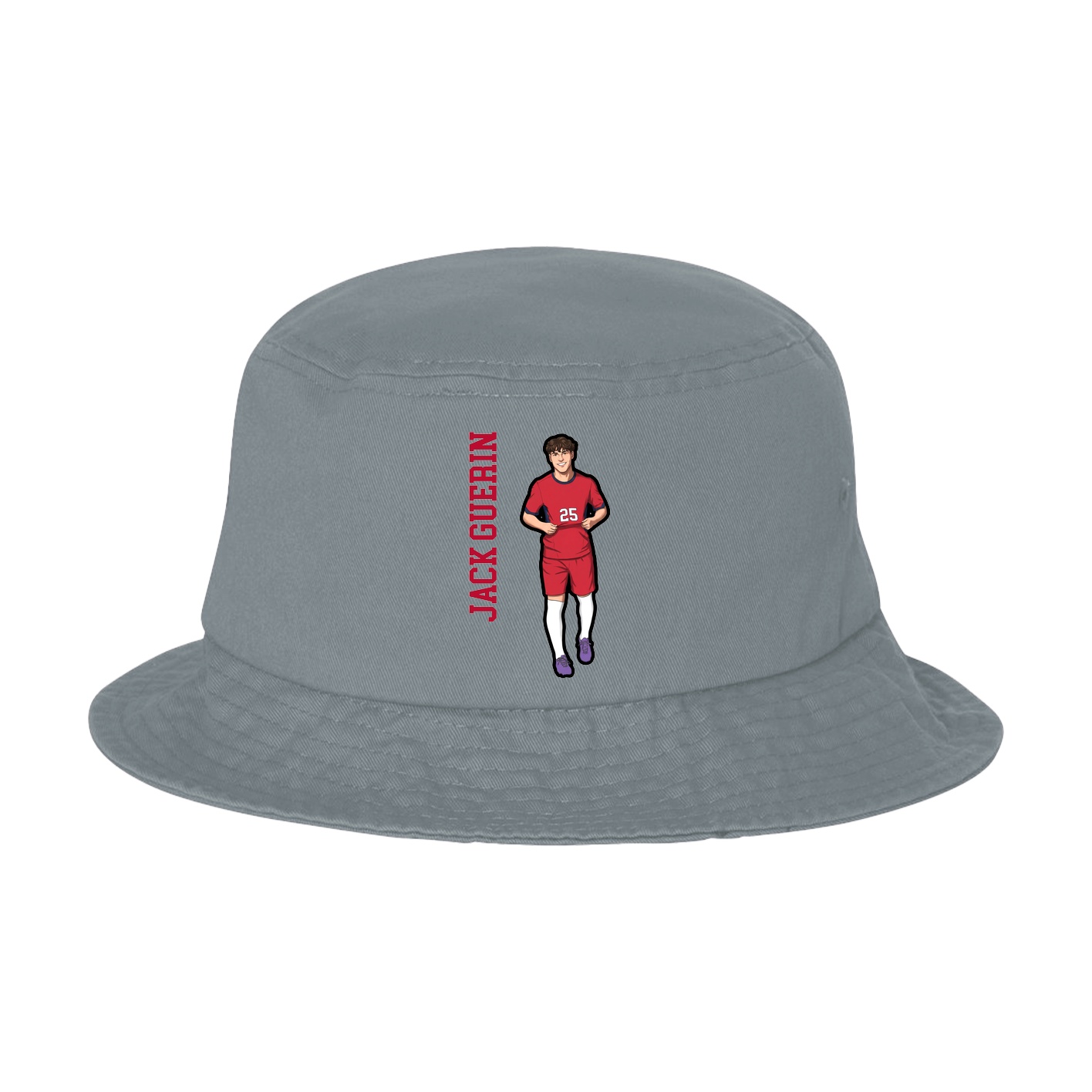 Bucket Cap — Name Vertical in Grey
